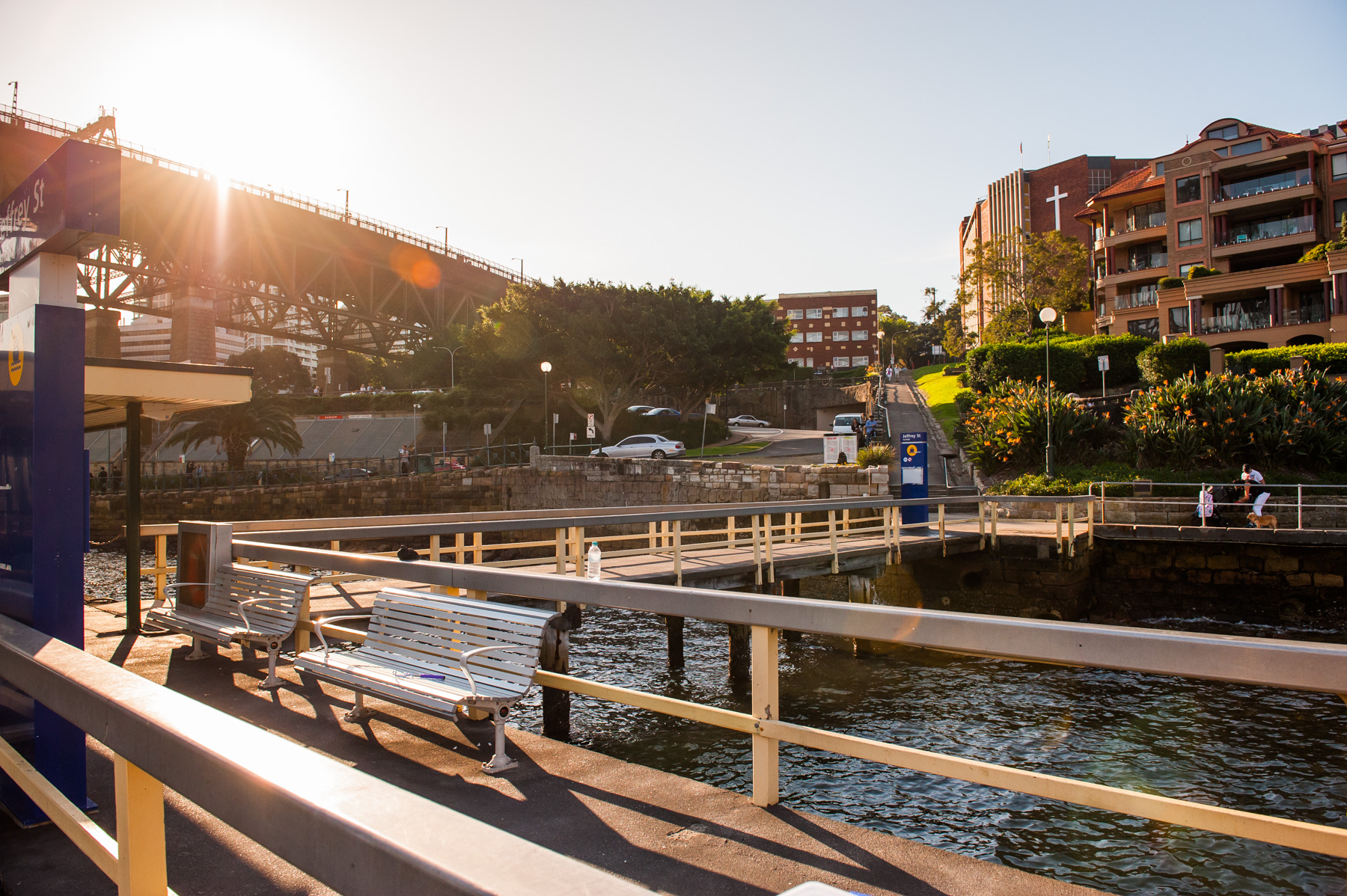 Jeffery Street Wharf | View from wharf back towards Milsons Point Railway Station