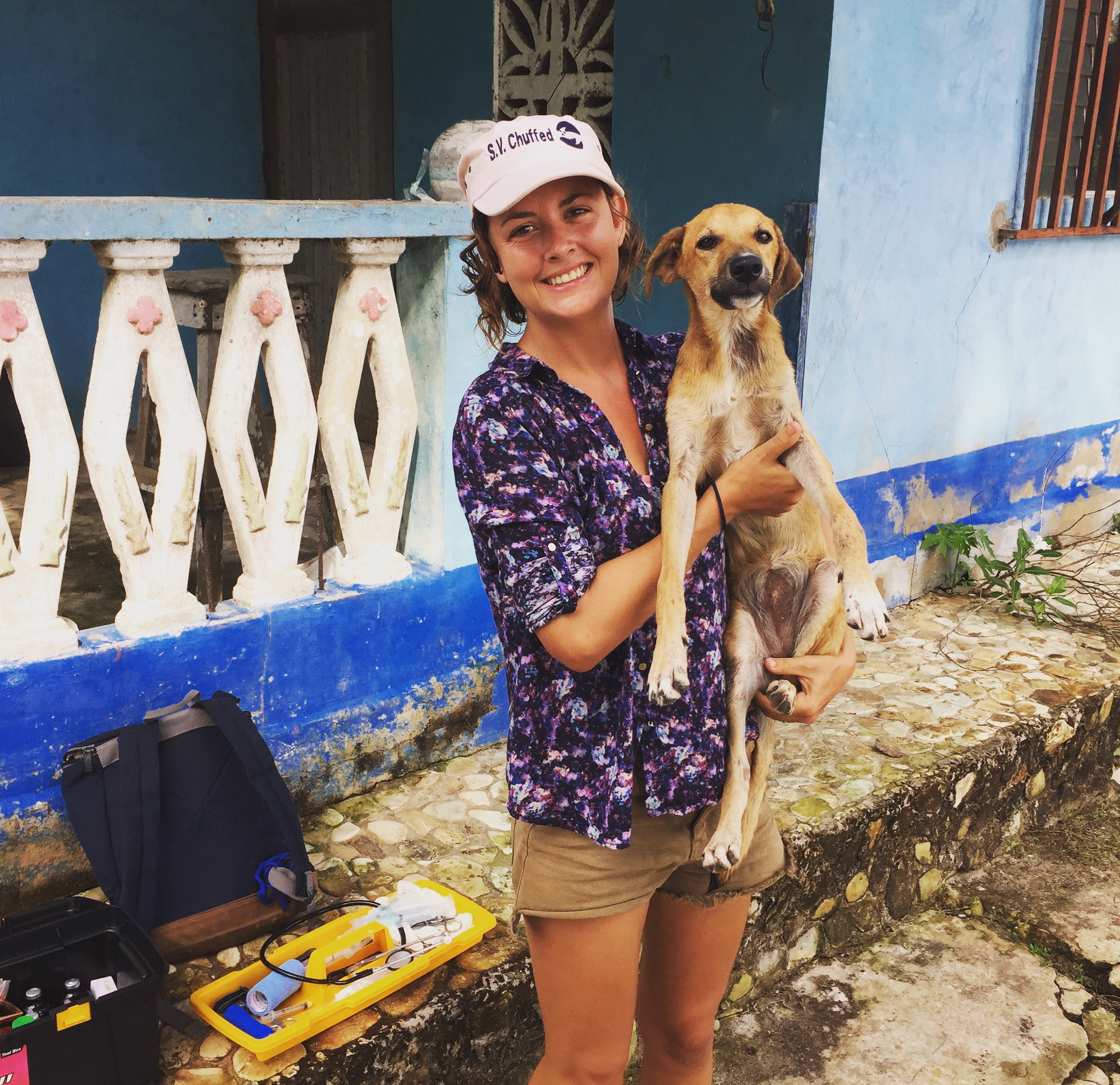 Mancha had surgery in San Miguel, but we saw her again in Ensenada and her spay site had healed beautifully, she was also very excited to see us!