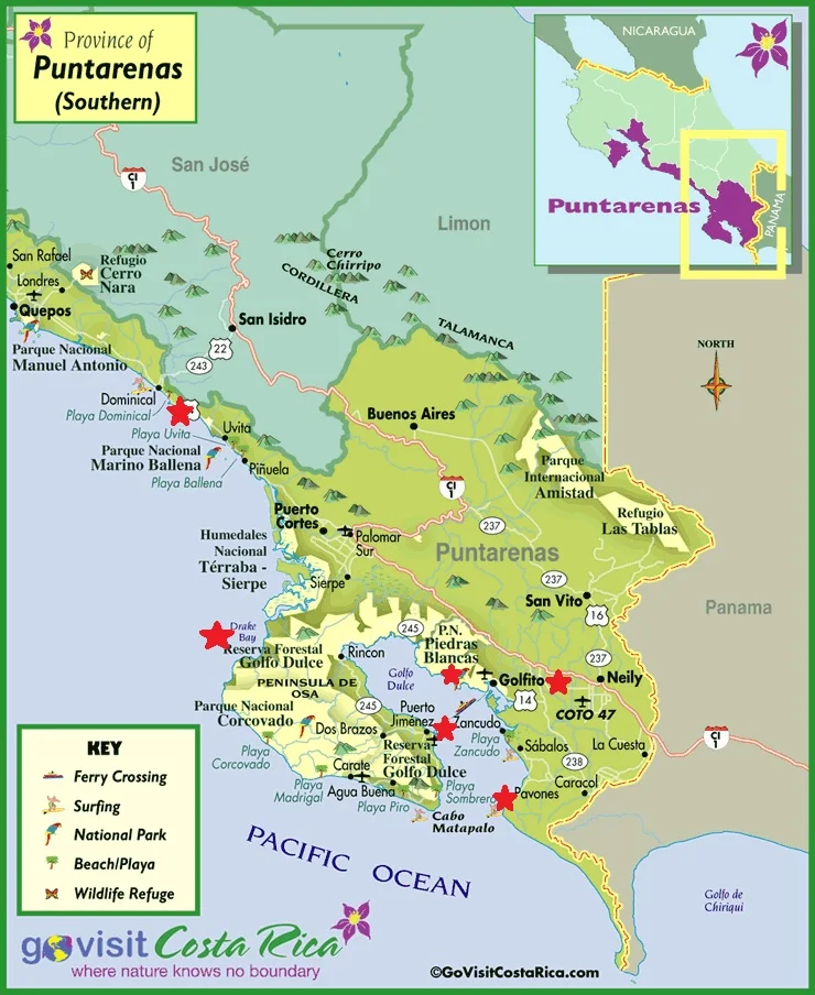 Places we visited are marked with a RED STAR!