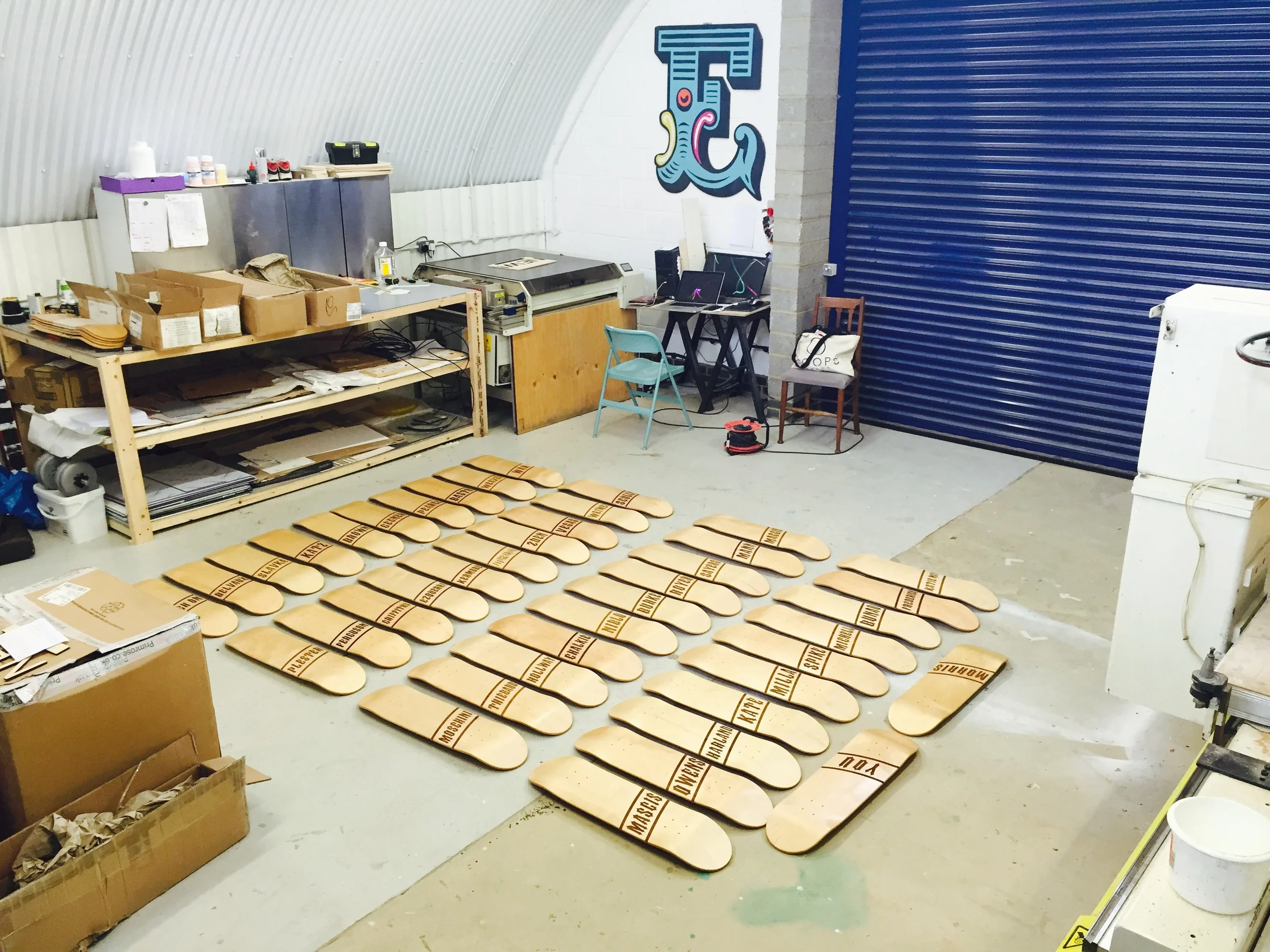 Each board was laser etched.