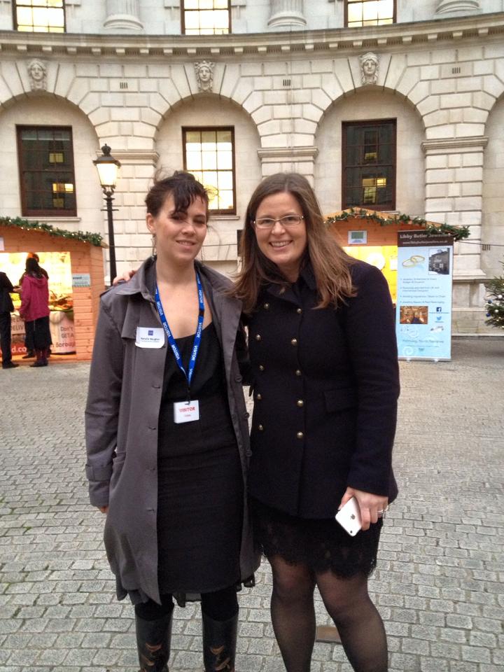 Tallie with Michelle Ovens MBE, the pioneer behind Small Business Saturday UK.