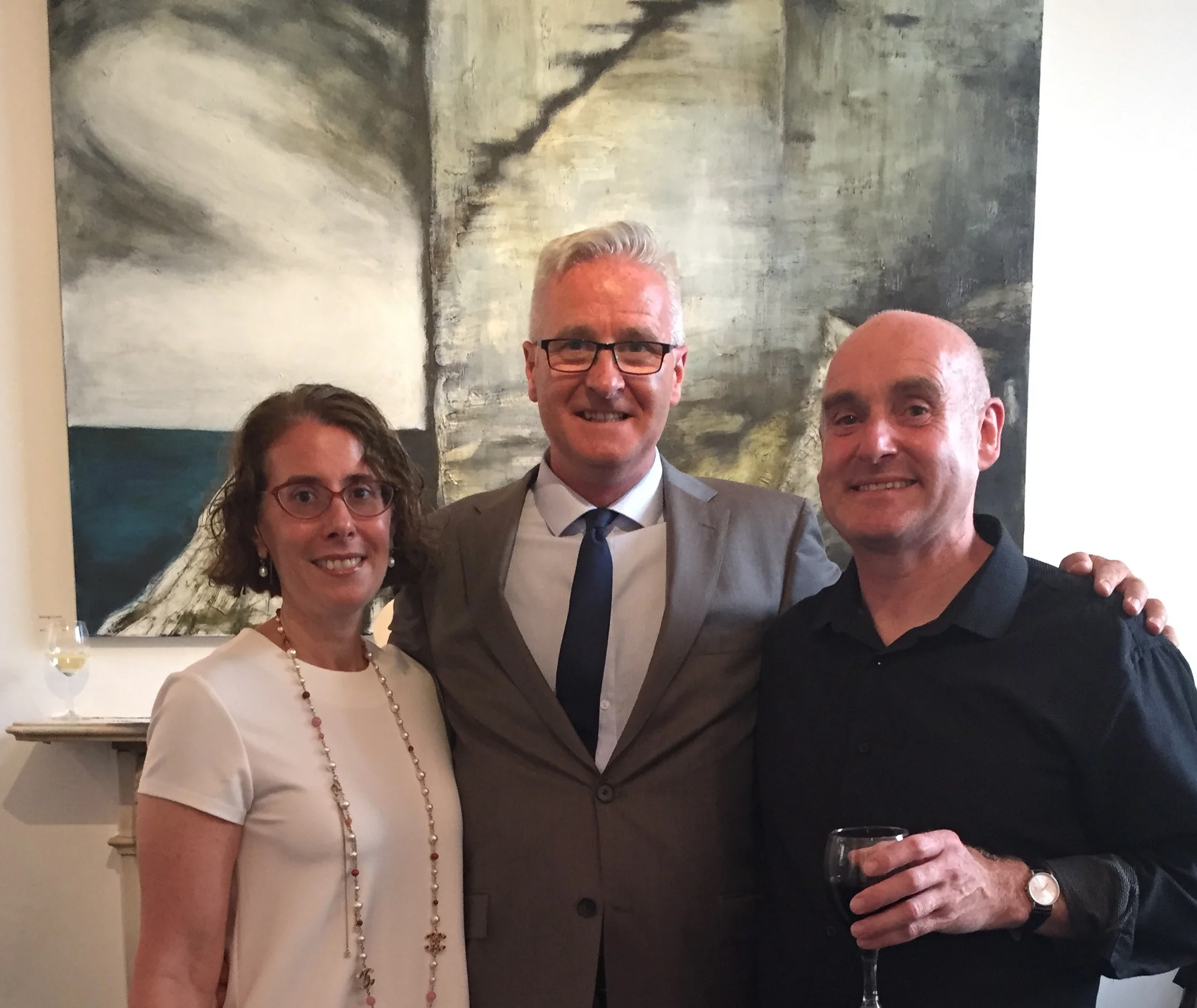 With Laura Barnes and Niall O Donnchu, 'Atlantic Watch' behind.