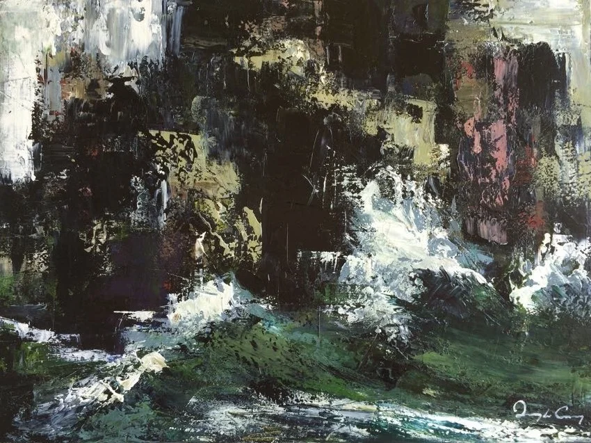 Breaking Waves lV, Skelligs Series,. &nbsp;oil on board, &nbsp;23cm x 30cm, 2015.