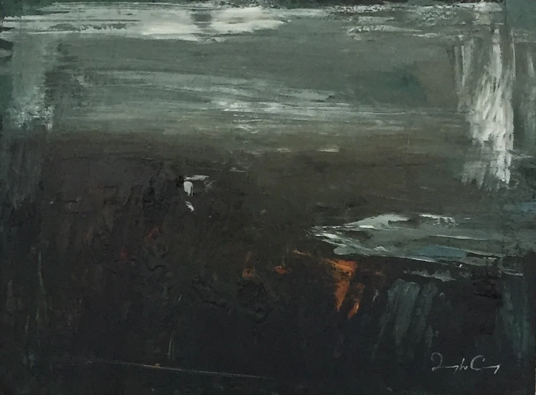 Kildreelig Watch l, Skelligs Series, oil on board, 23cm x 30cm, &nbsp;2015