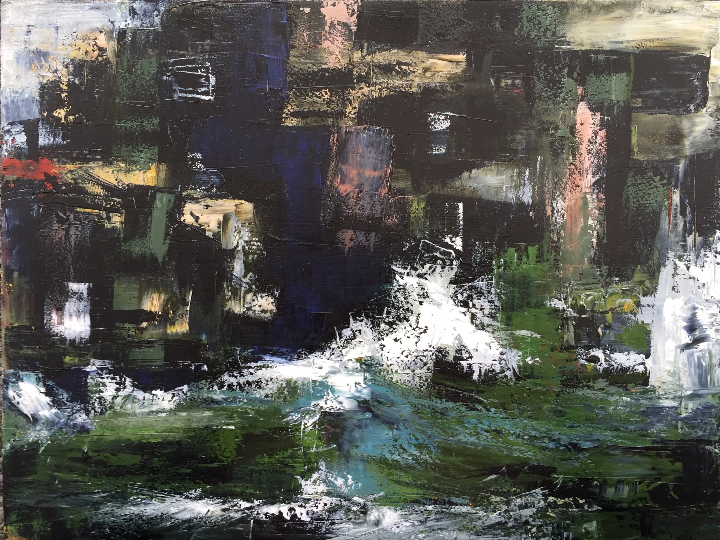 Breaking Waves lll, Skelligs Series, &nbsp;oil on board, &nbsp;23cm x 30cm, &nbsp;2015