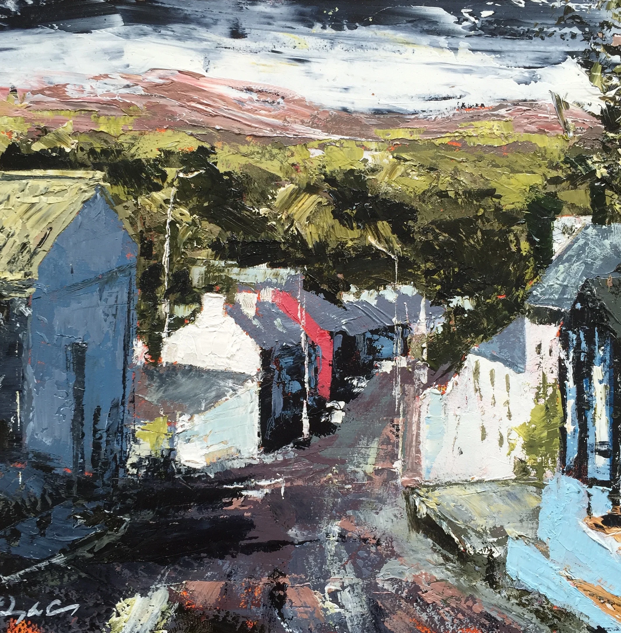 Ballydehob, oil on board, 15cm x 15cm, 2016