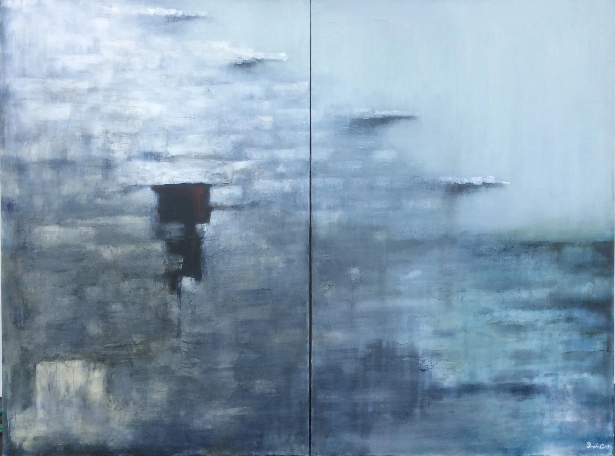 Refuge &nbsp;Diptych. Oil on Canvas.&nbsp;183 x 244cm. &nbsp;€sold