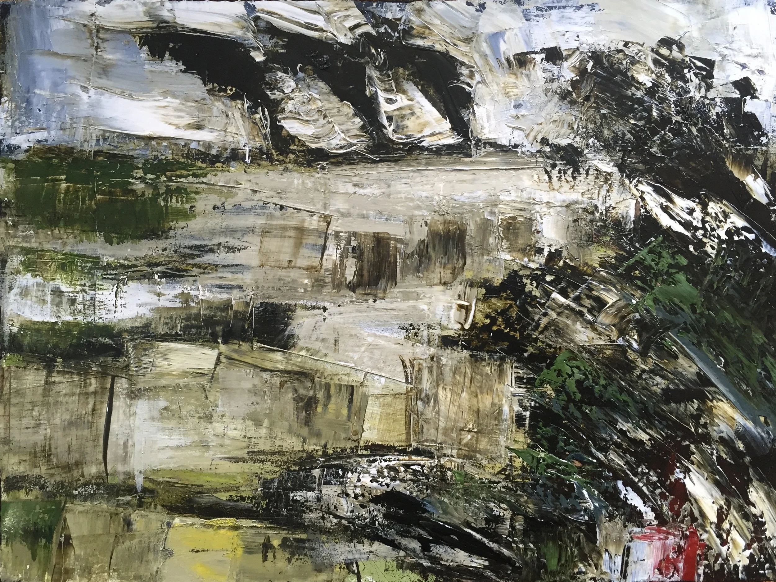 March Gales Oil on board. 23cm x 30cm 2016