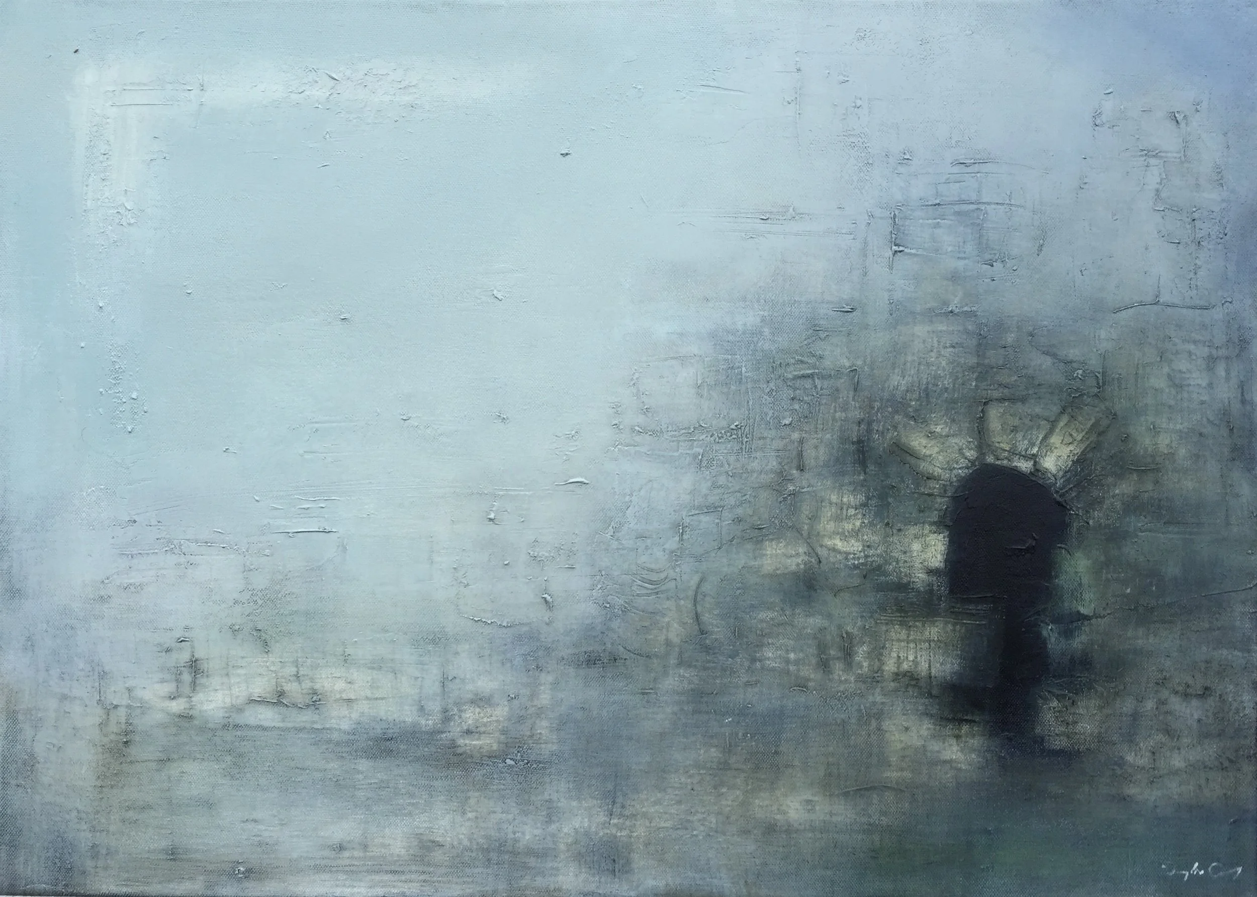 Last Bastion oil on canvas, painting 50cm x 70cm, frame 55cm x 75cm, €sold