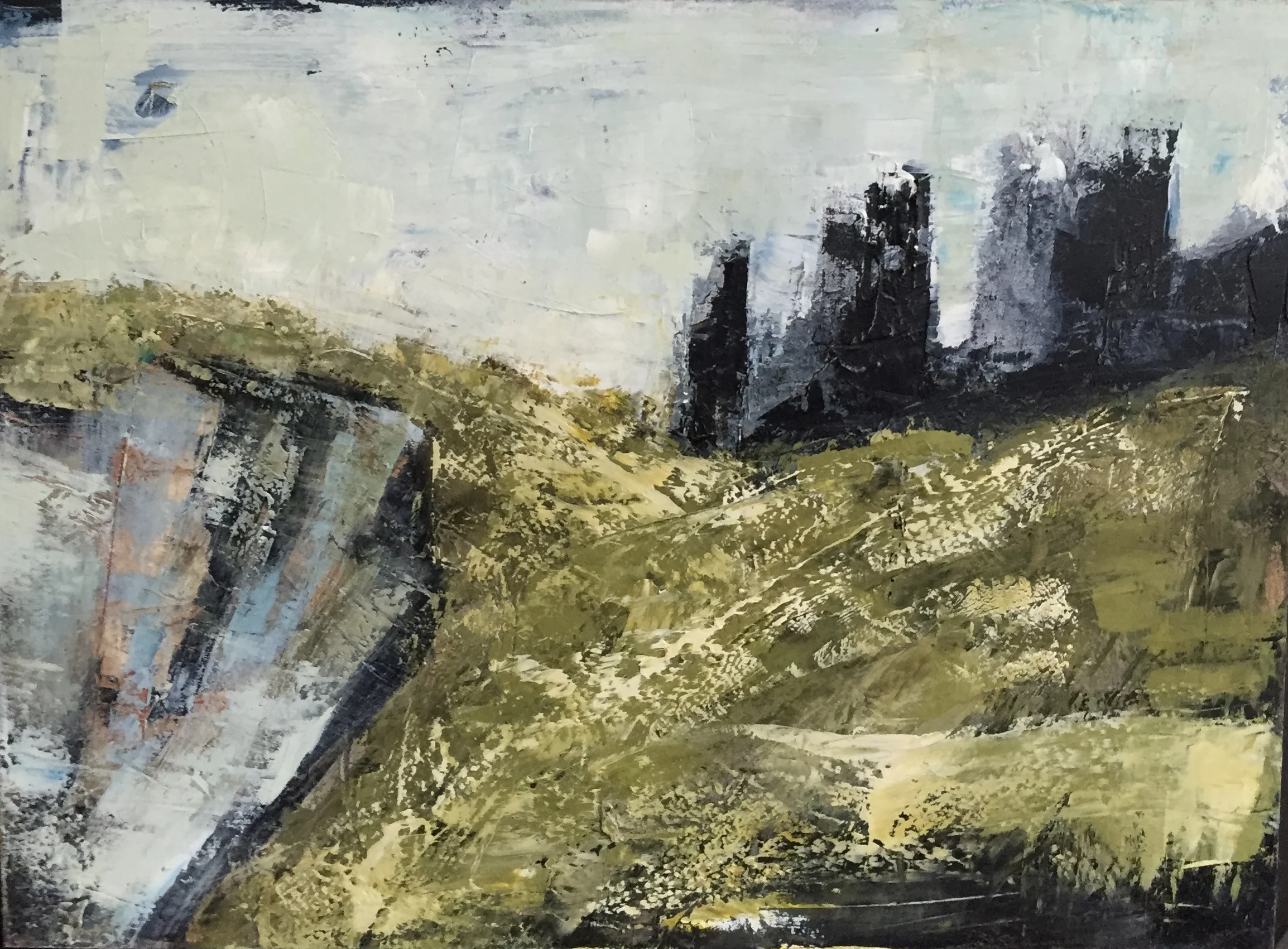 Flank oil on board, painting 22cm x 30cm, frame 41cm x 49cm, €595