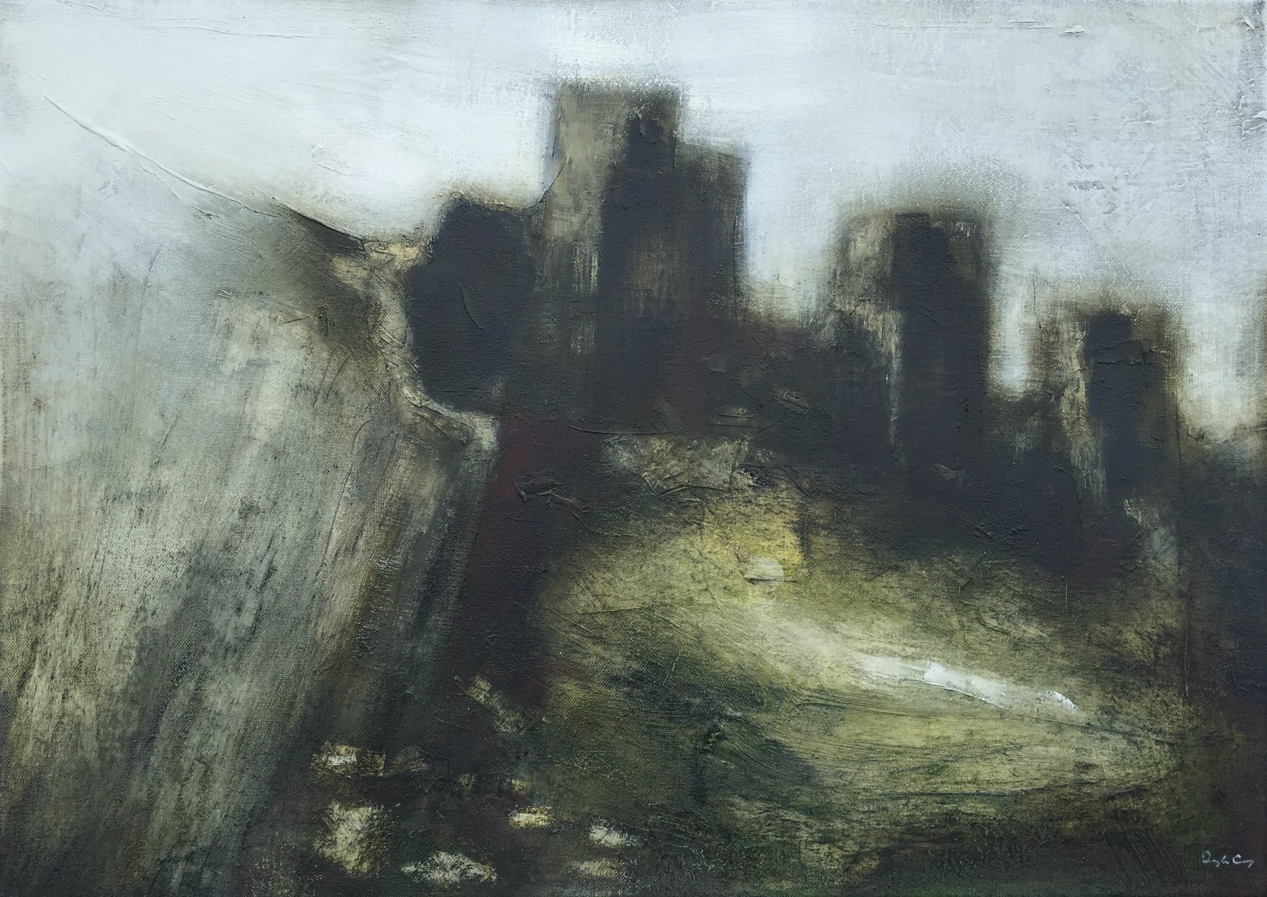 Promontory oil on canvas, painting 50cm x 70cm, frame 55cm x 75cm, €950