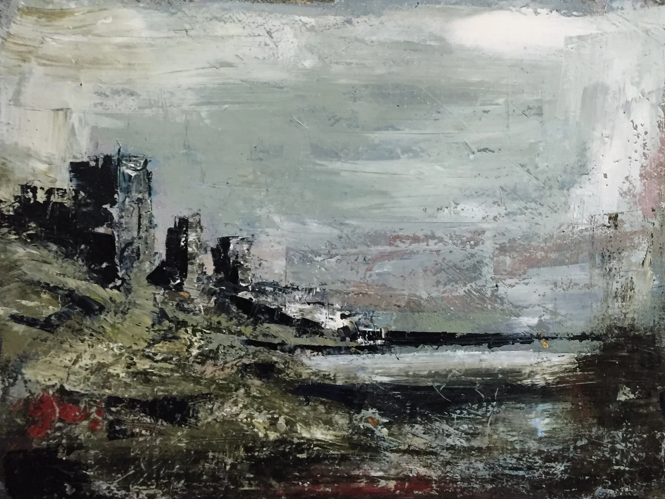 Dun Locha oil on board, painting 22cm x 30cm, frame 41cm x 49cm, €sold