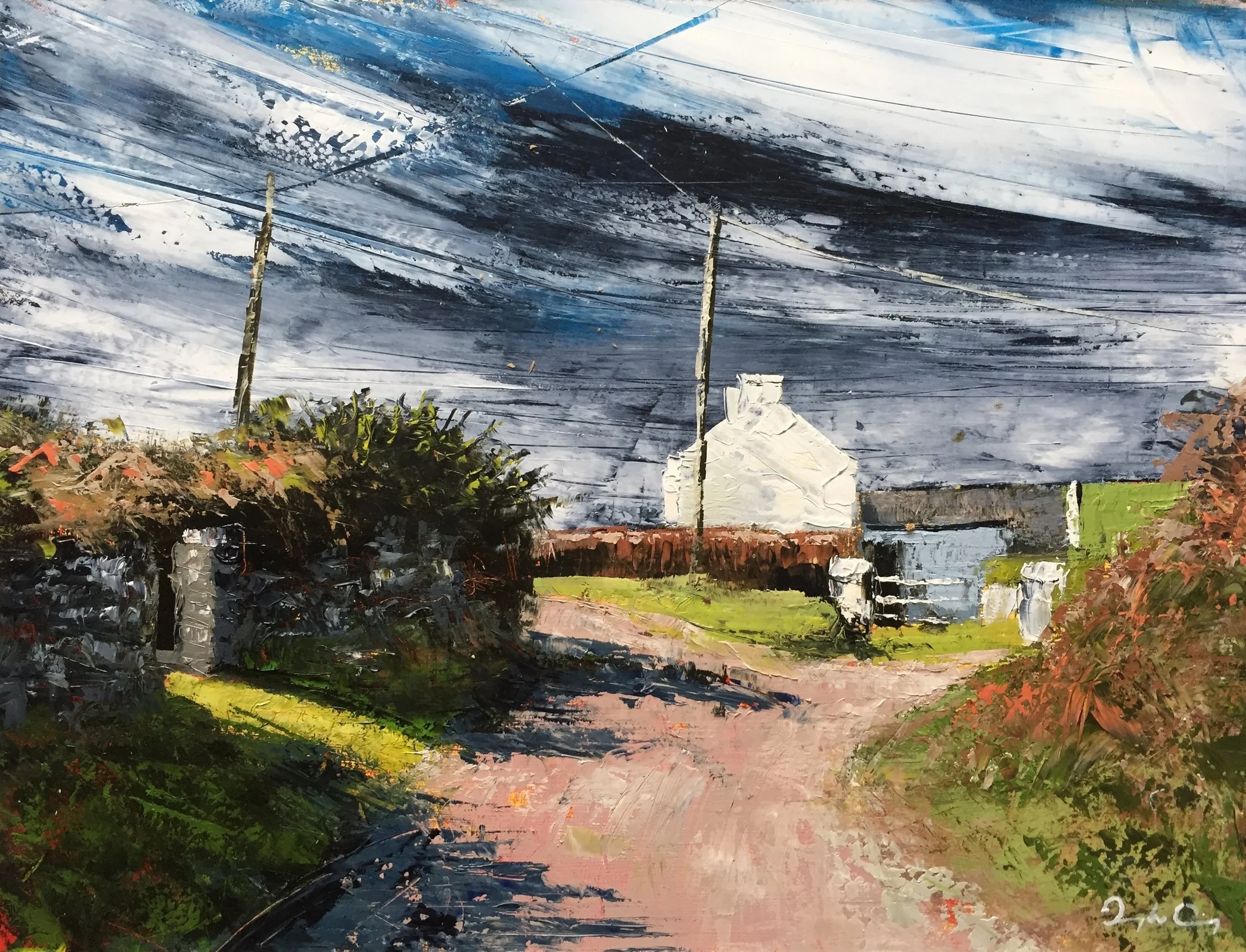 The Post Box, Toe Head Painting 23cm x 30cm. Frame 47cm x 55cm. Oil on board. €595