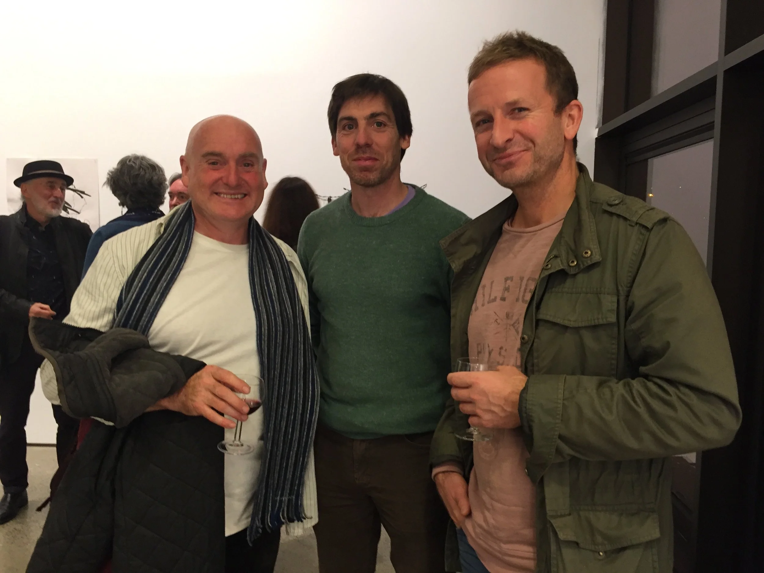 Donagh meeting up with sculptor Moss Gaynor and painter Michael McSwiney