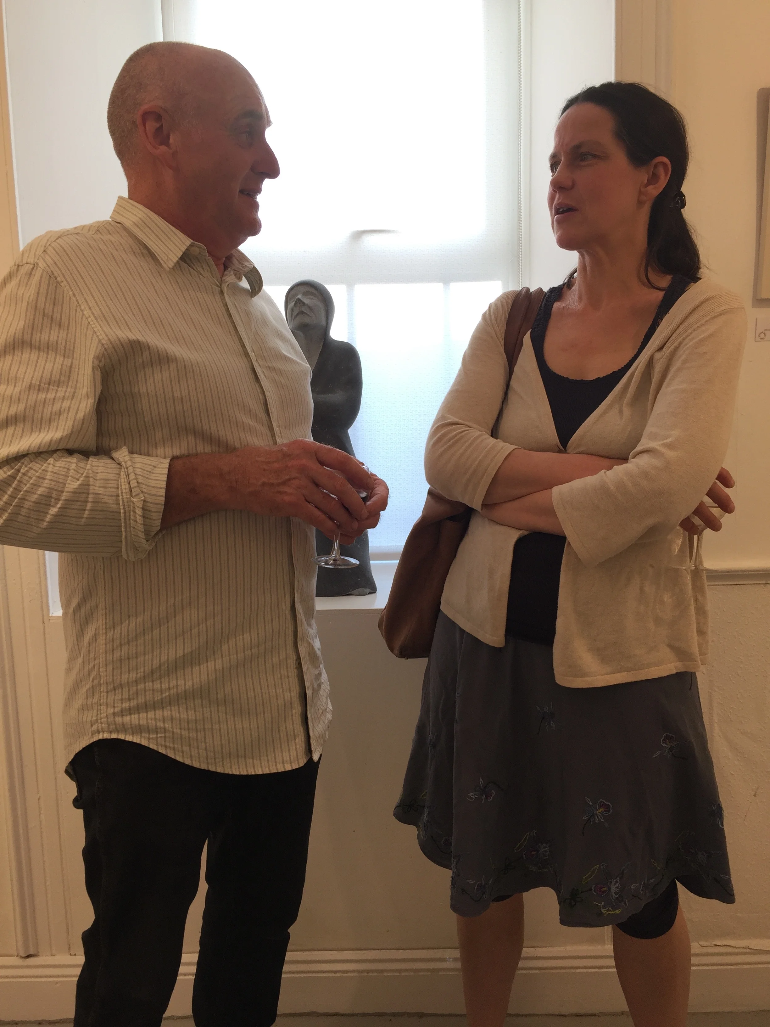 Donagh with artist sculptor Sonia Caldwell.