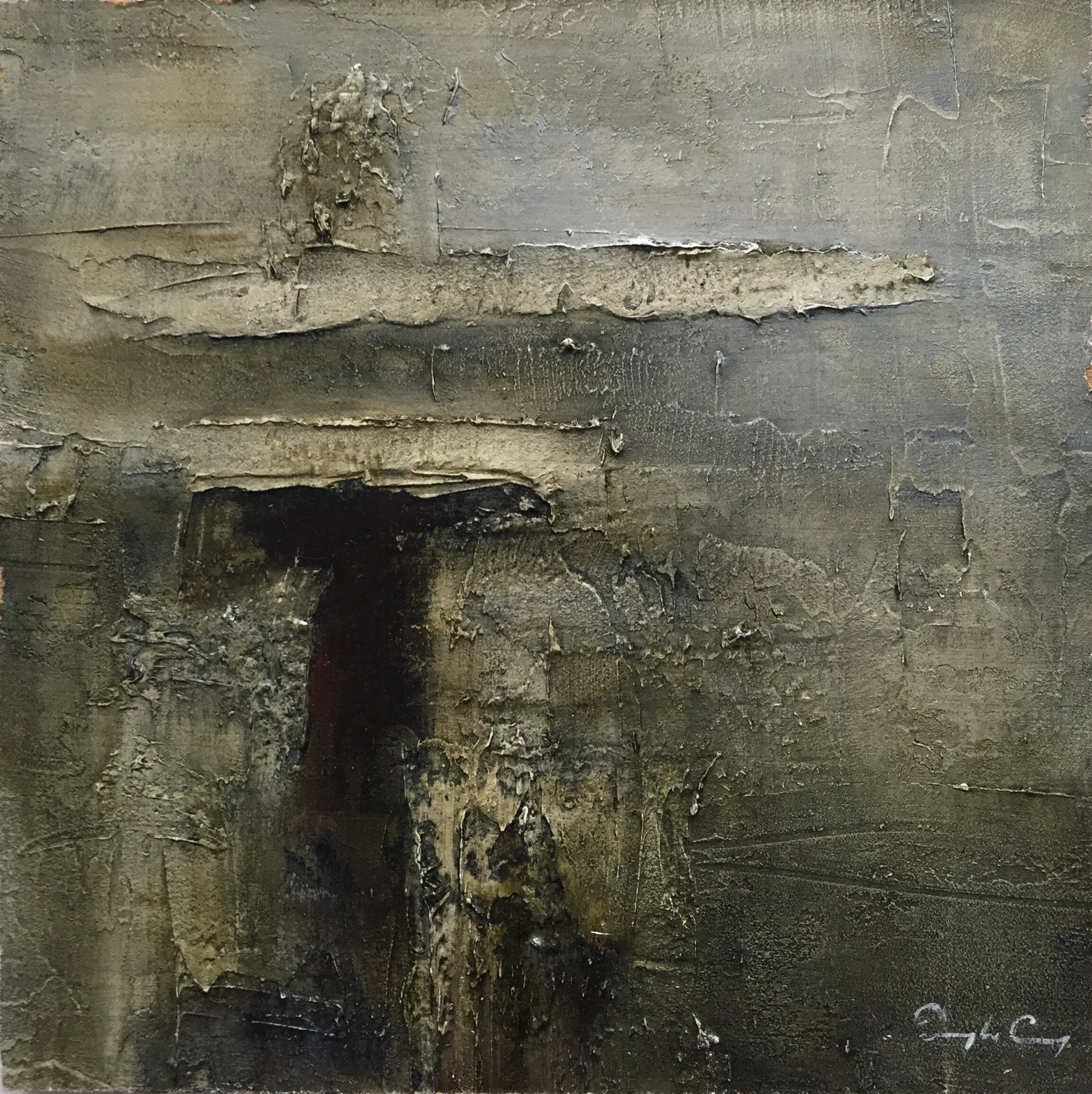 Entrance, Epoch III Painting 15cm x 15cm. Frame 40cm x 40cm. Oil on board. €345