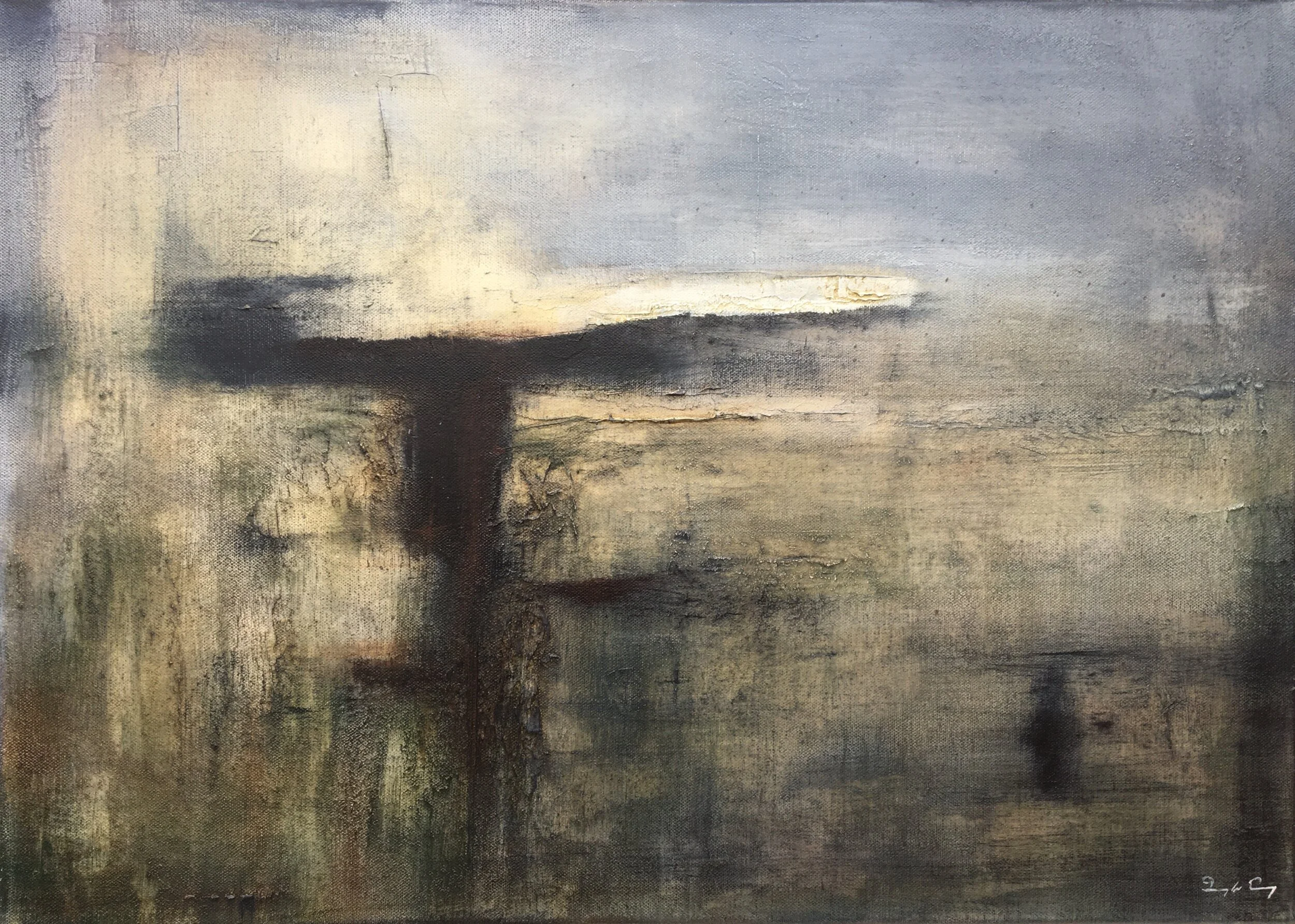 Epoch X &nbsp; Oil on canvas. Painting 51cm x 61cm, Frame . €950