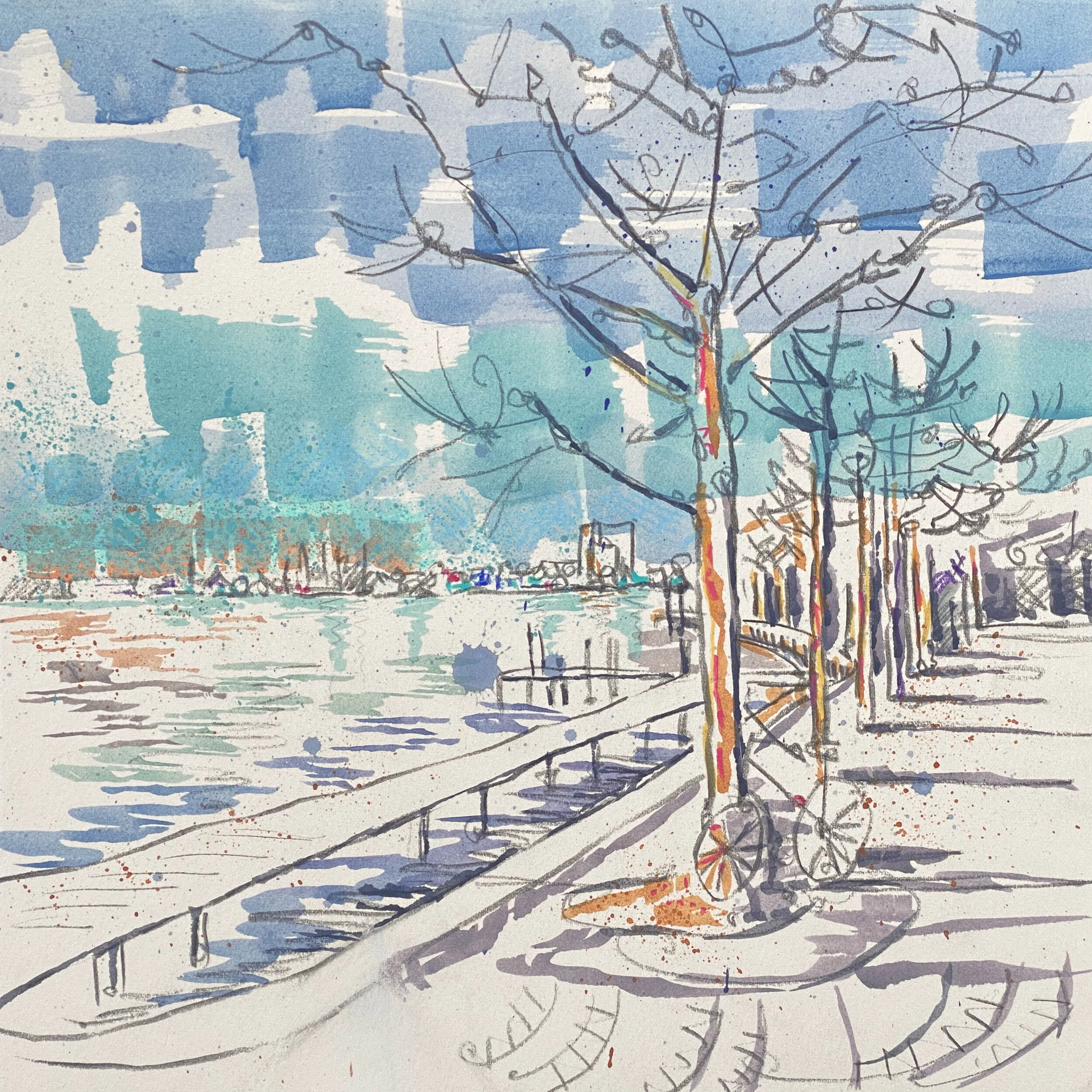 View of Zugersee 1 (trees)