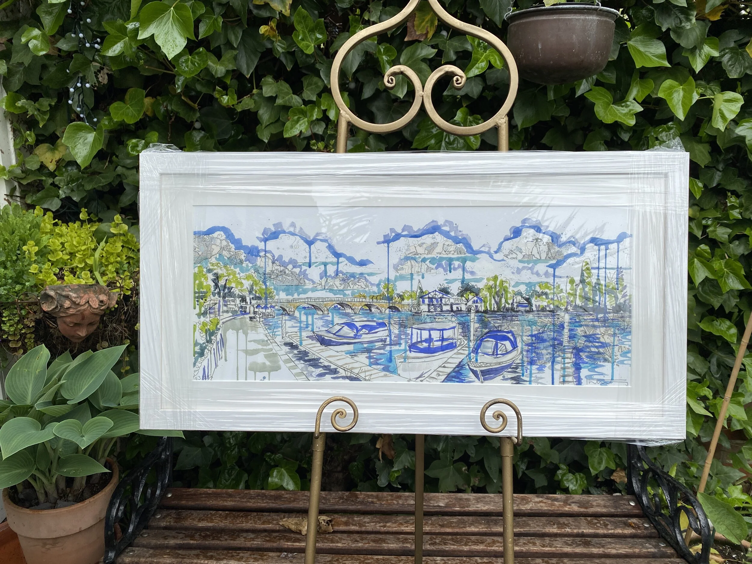 Framed print 'View of Henley Bridge 1' 