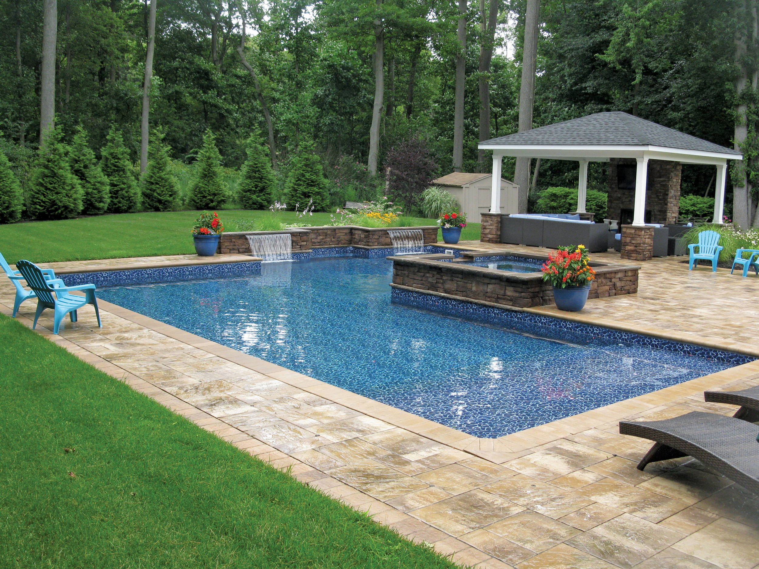 True Blue Swimming Pools - Gold , Vinyl Traditional
