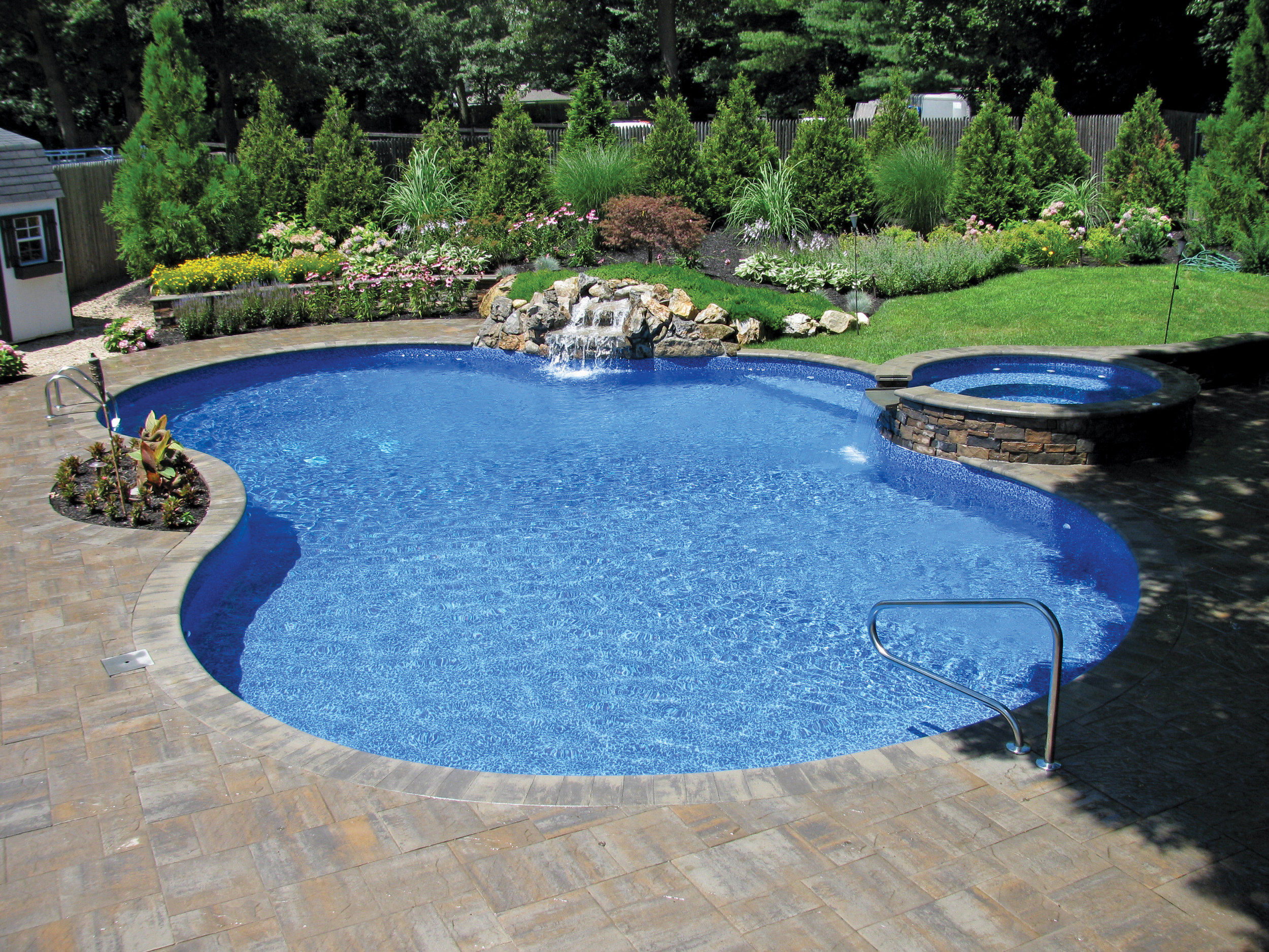 True Blue Swimming Pools - Silver , Pool/Spa Combo Vinyl