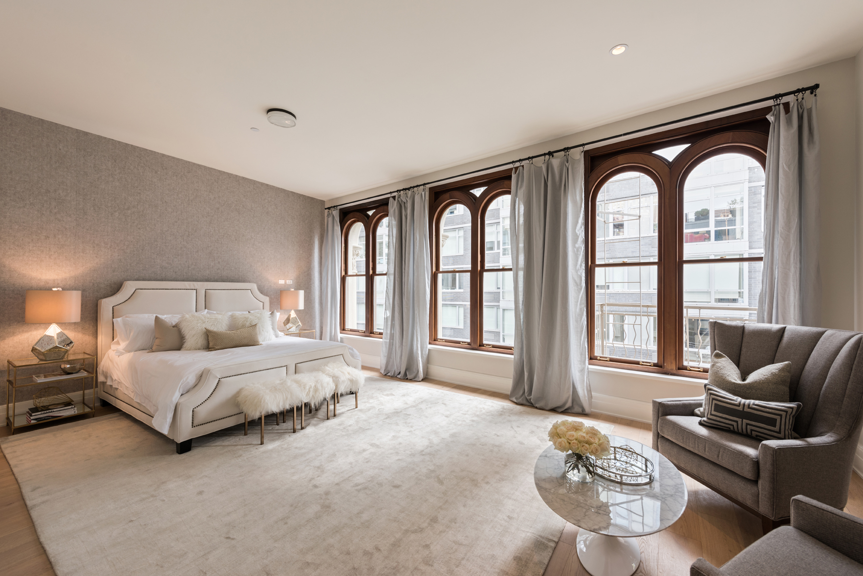 Layering a variety of textures throughout the bedscape elevates the use of natural, neutral tones; creating a calm vibe for the end of the day and a fresh start in the morning.