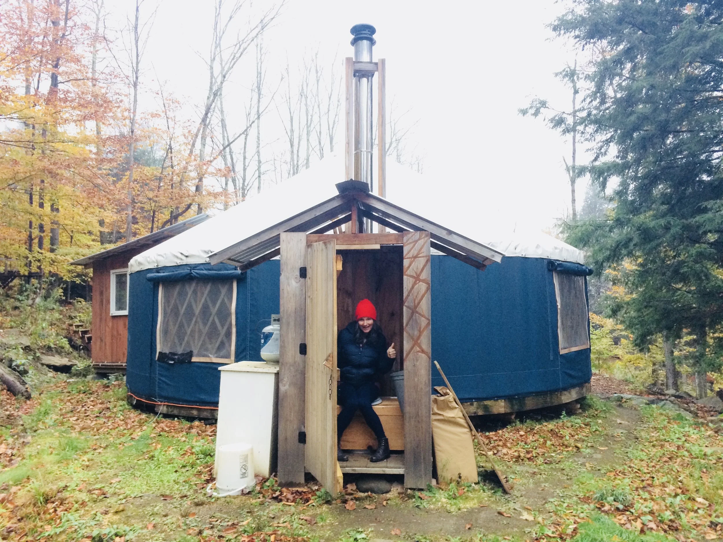 The outhouse of the yurt - fun during the day time… a little trickier in the middle of the night.