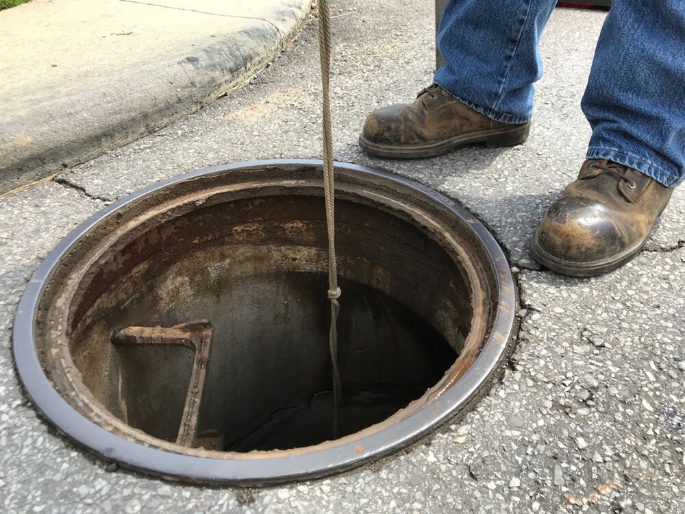  Gasses must be tested using the proper equipment before entering a manhole.  