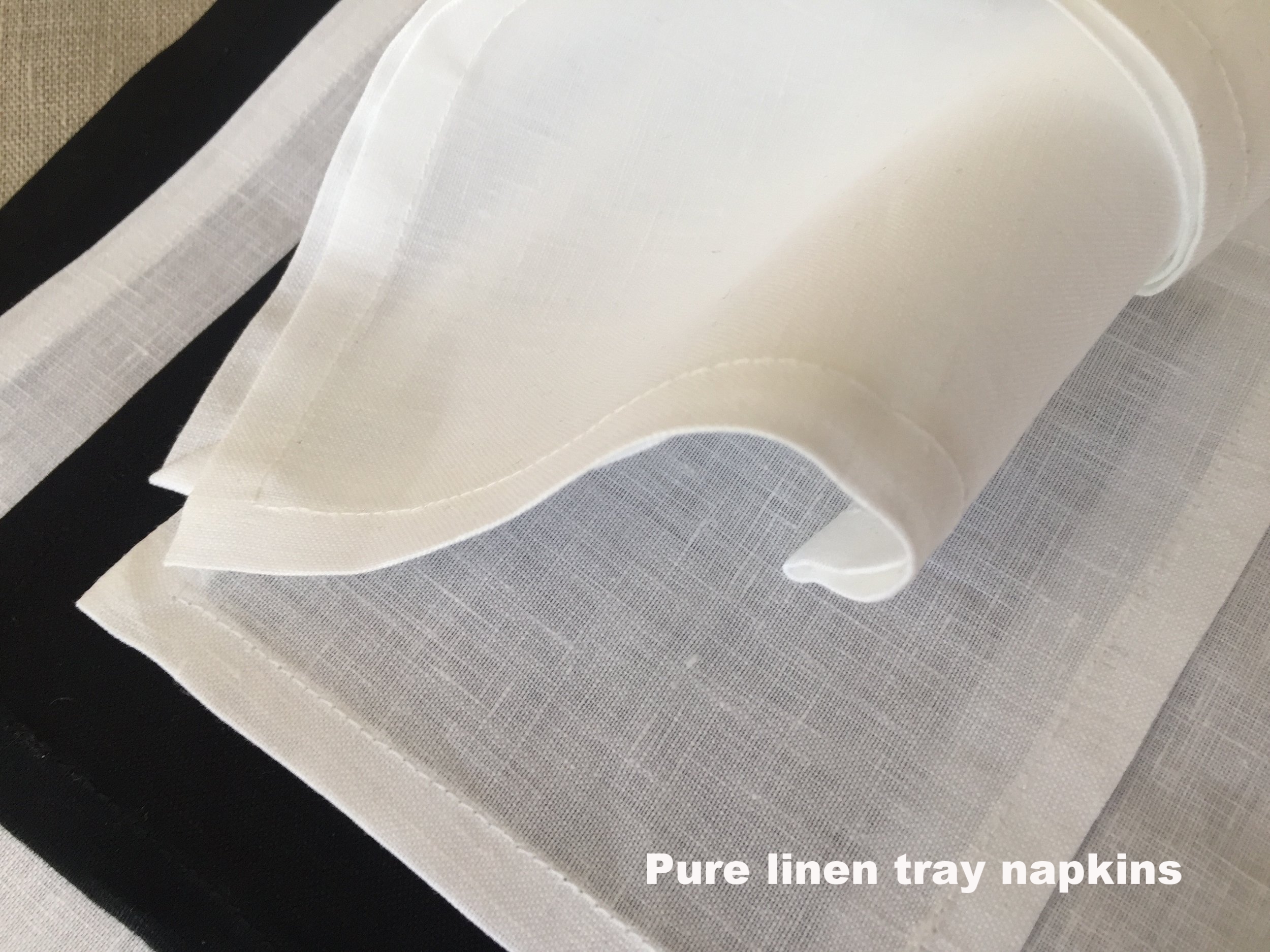 Fine linen tray napkins