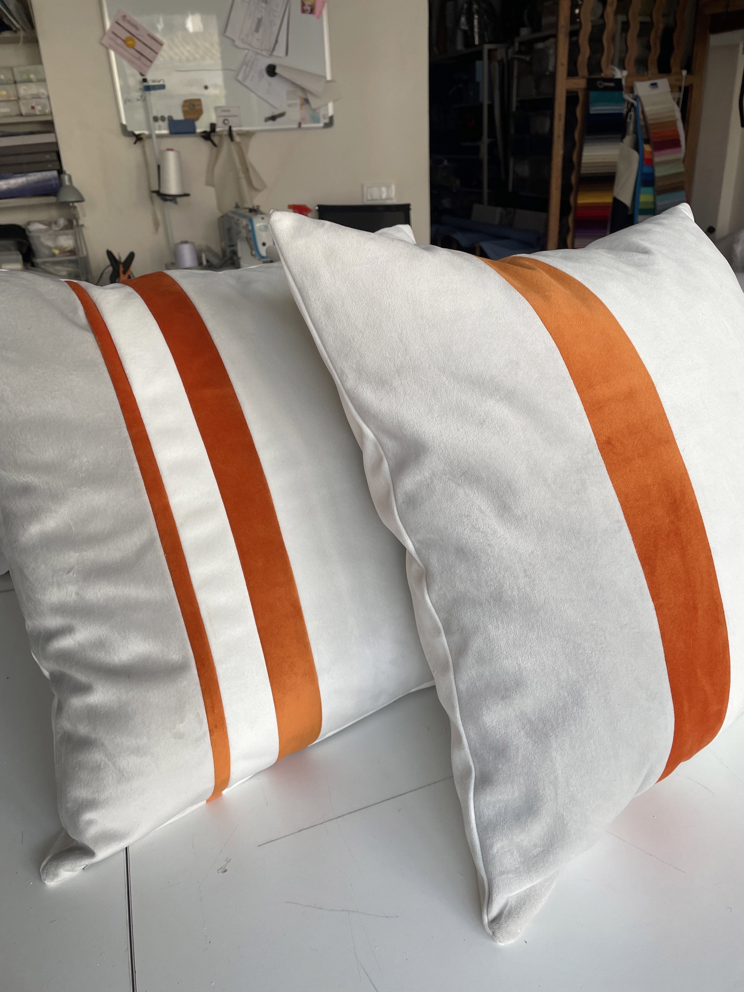 Grey Velvet orange cushion 1.jpg