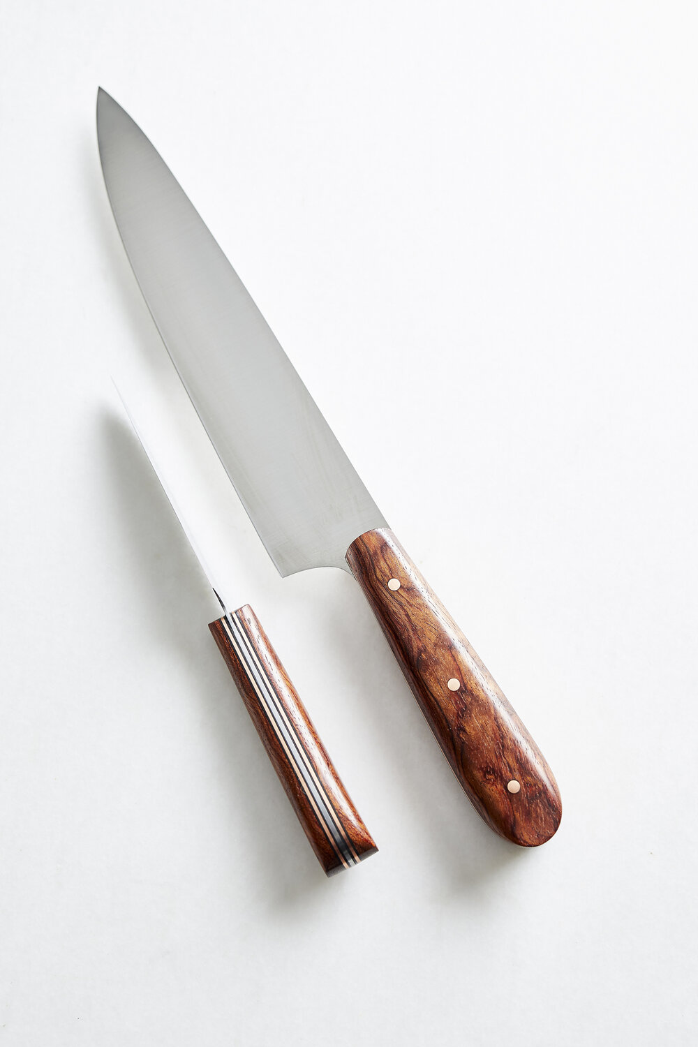 Knives - Bubinga Burl Duparquet Copper Cookware