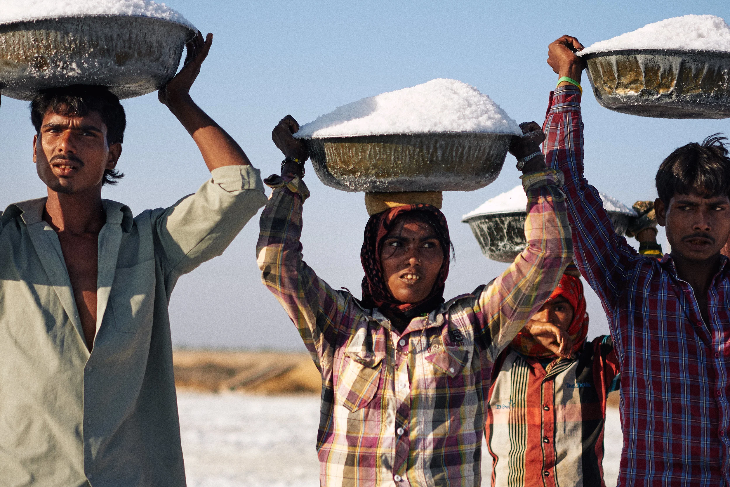 Hard labour in the salt fields