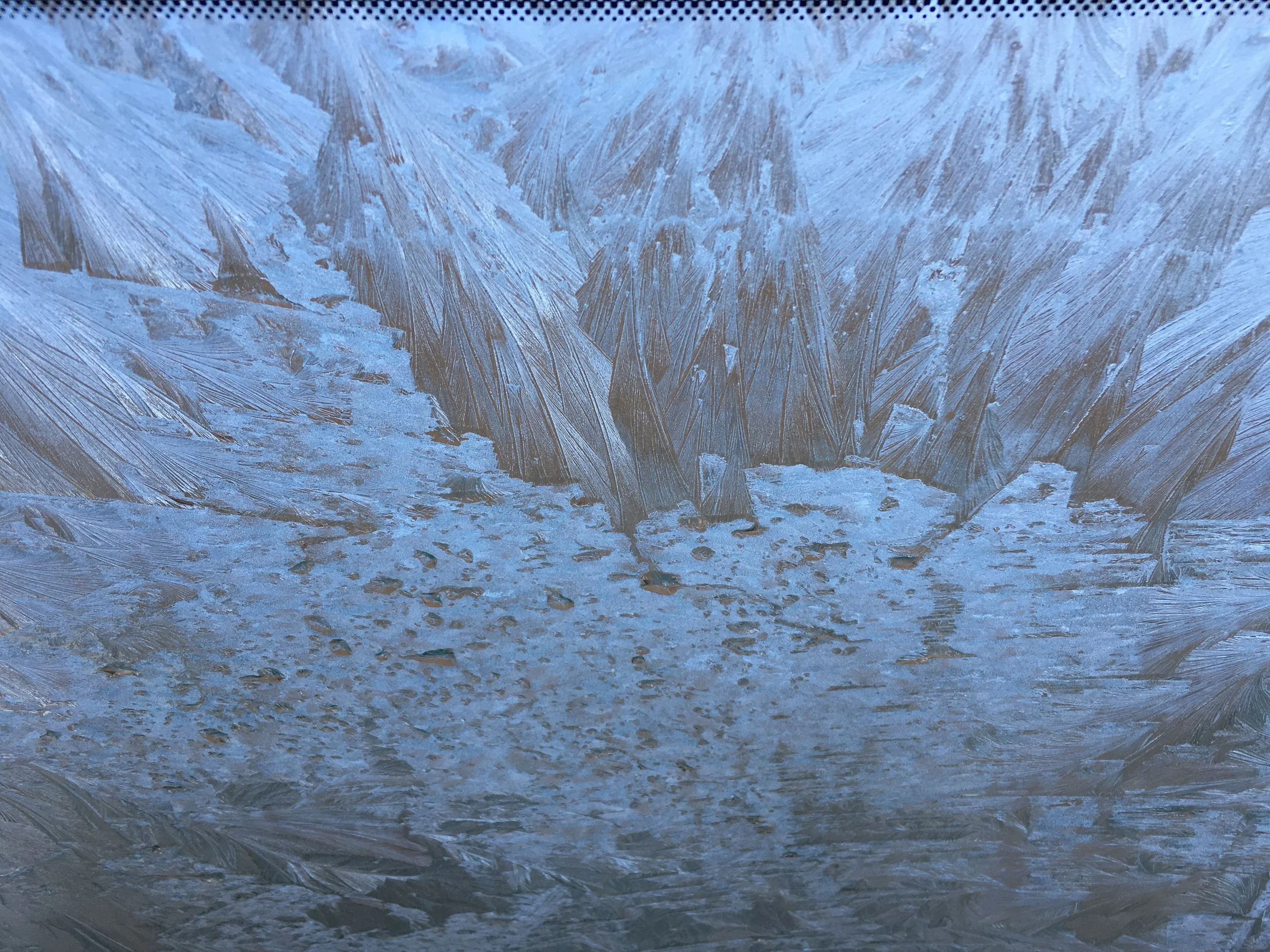 Windshield ice - interior