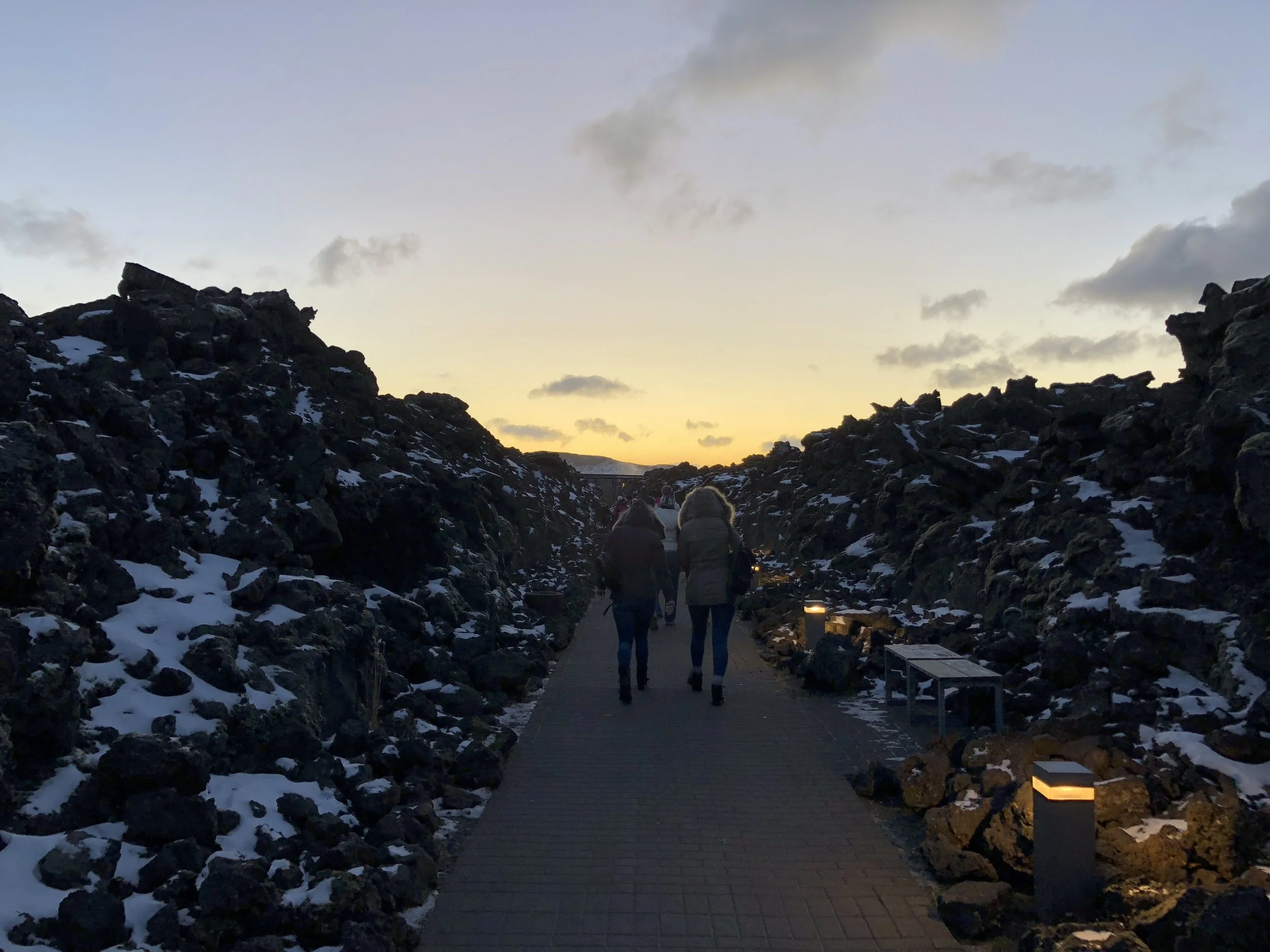 Blue Lagoon Spa entrance walkway