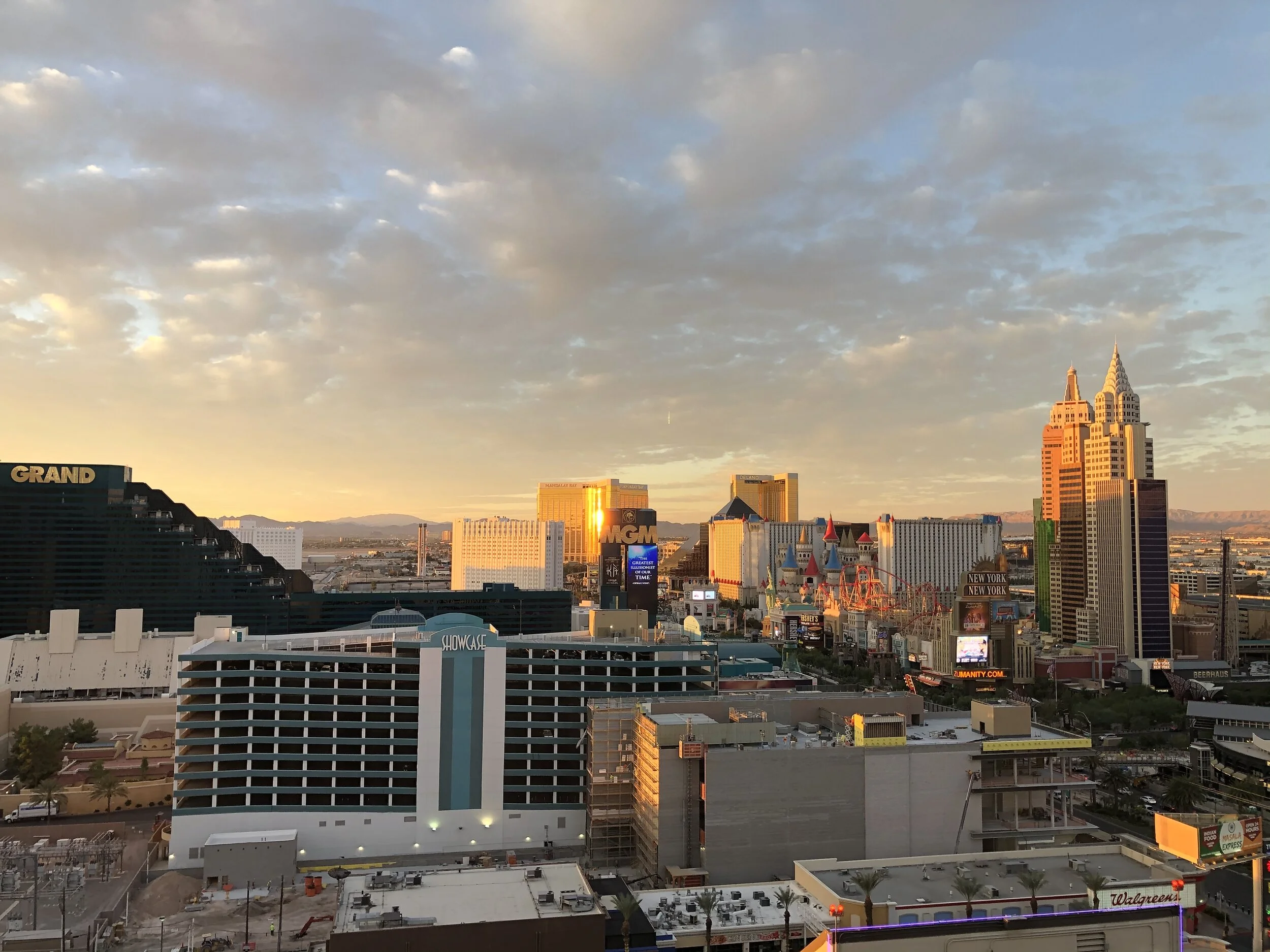 View from rooftop of Polo Towers, Las Vegas, October 2019