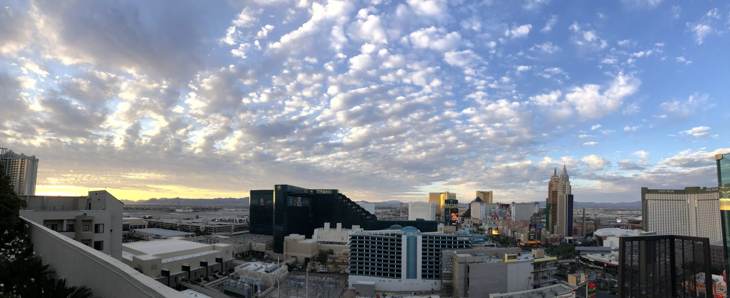 View from rooftop of Polo Towers, Las Vegas, October 2019