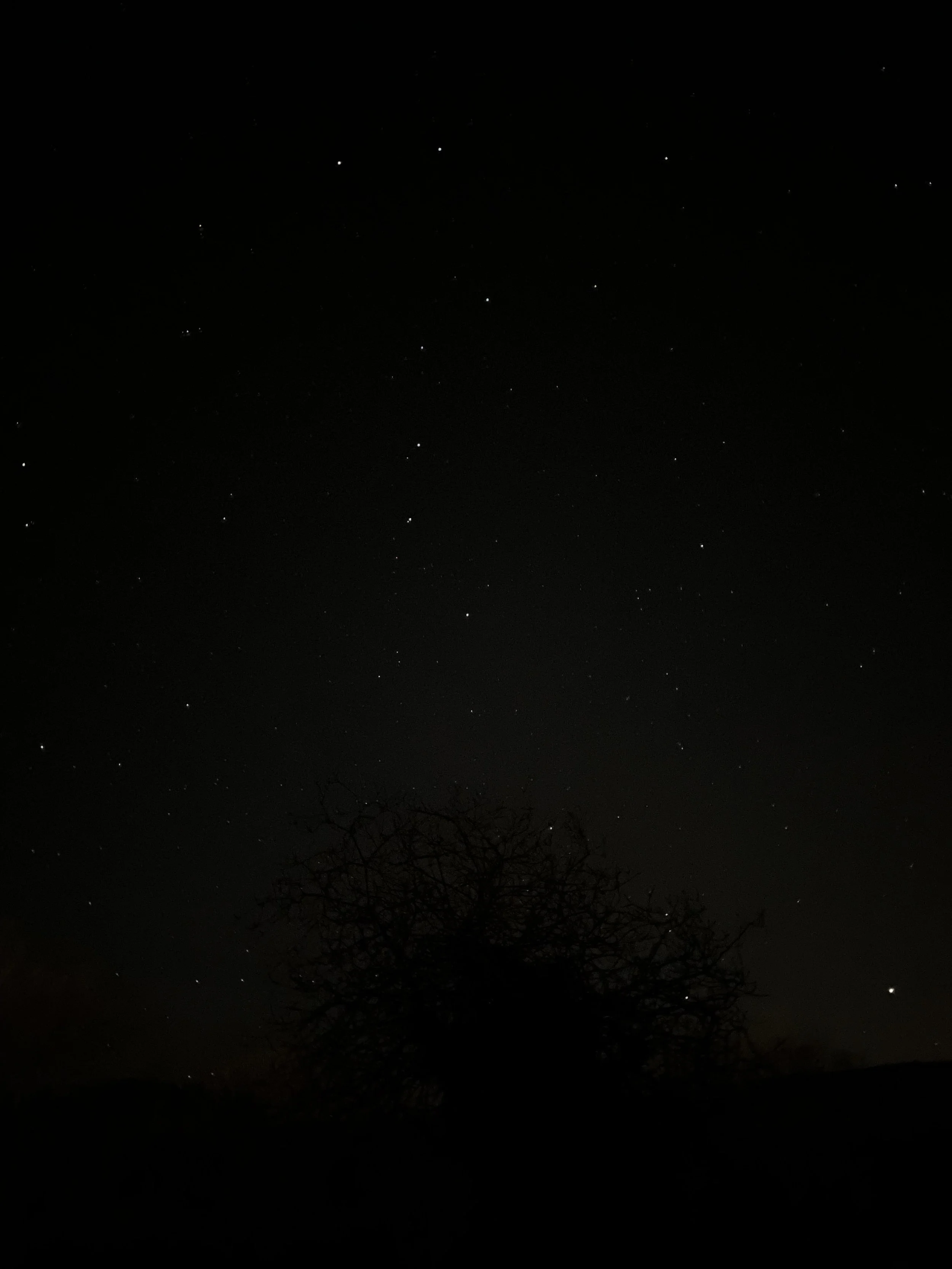 Night Mode long exposure of stars, Abercynon, January 2022