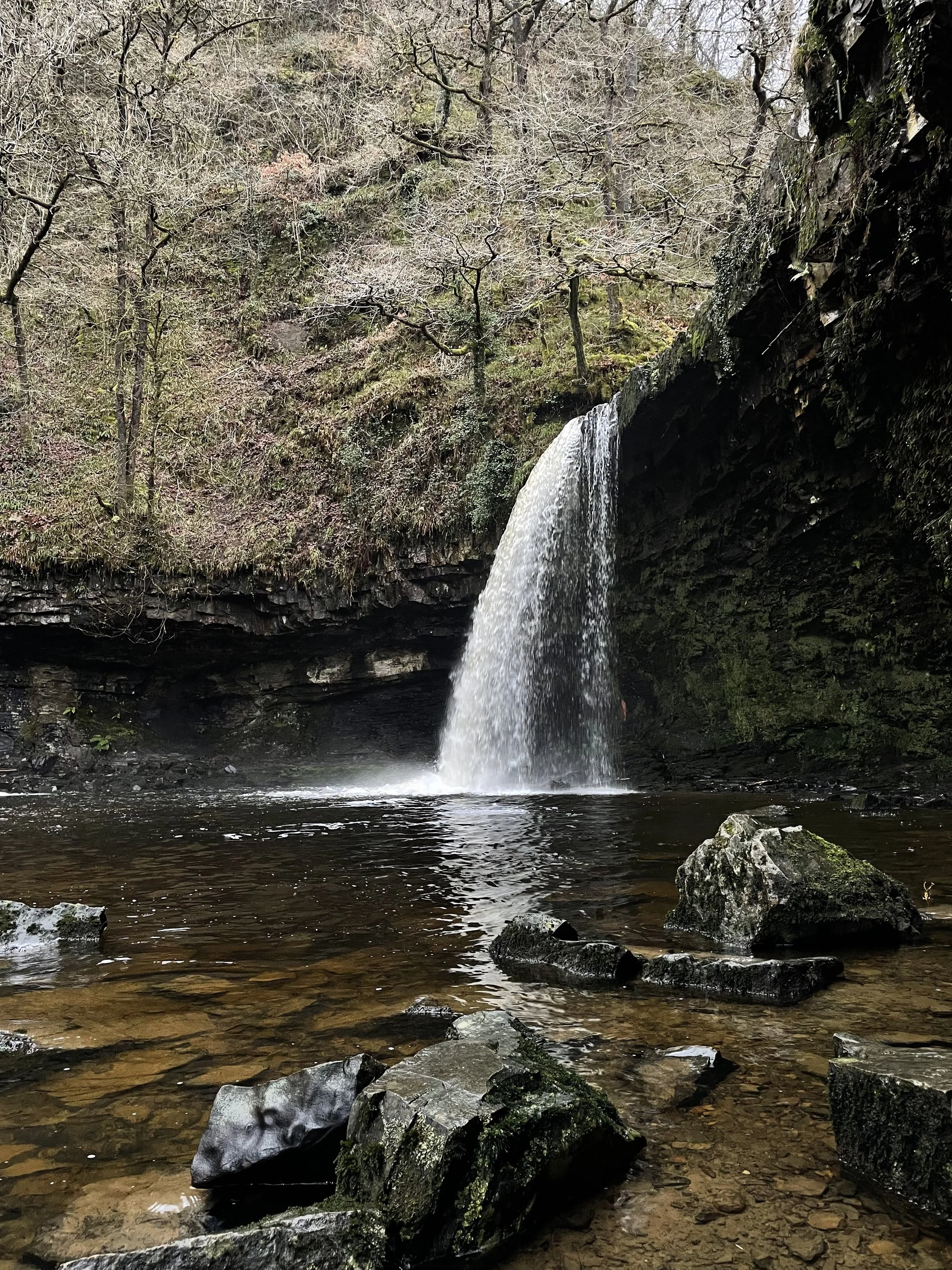 Sgwd Gwladys Waterfall, Wales, January 2022