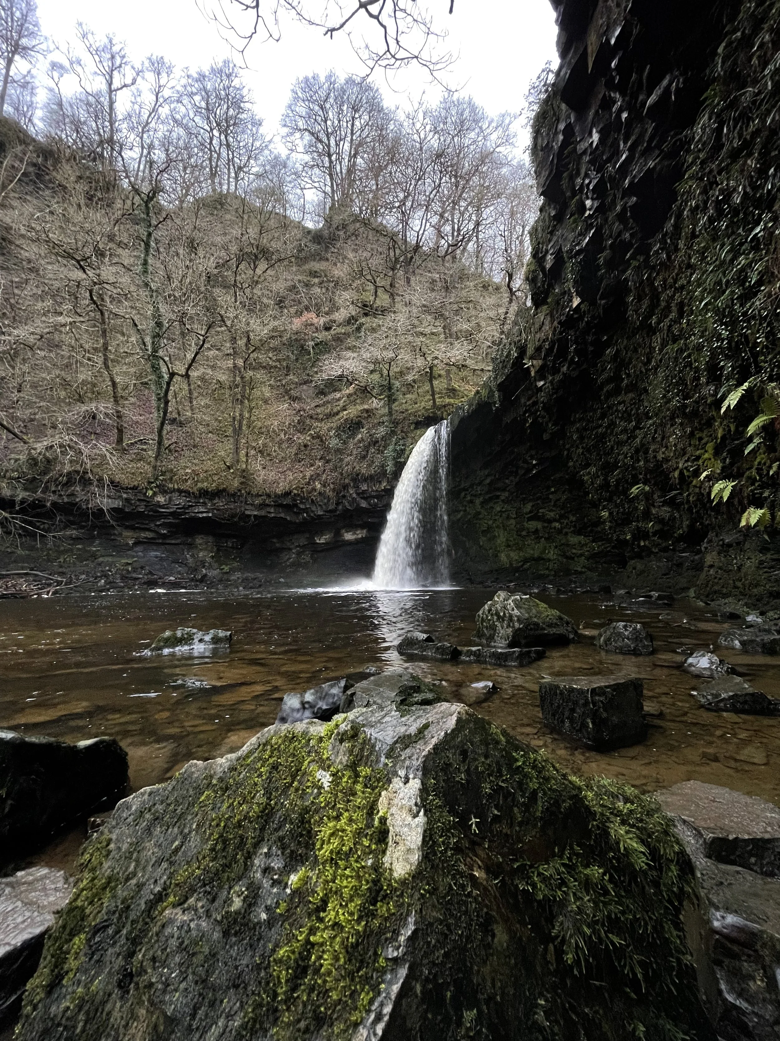 Sgwd Gwladys Waterfall, Wales, January 2022