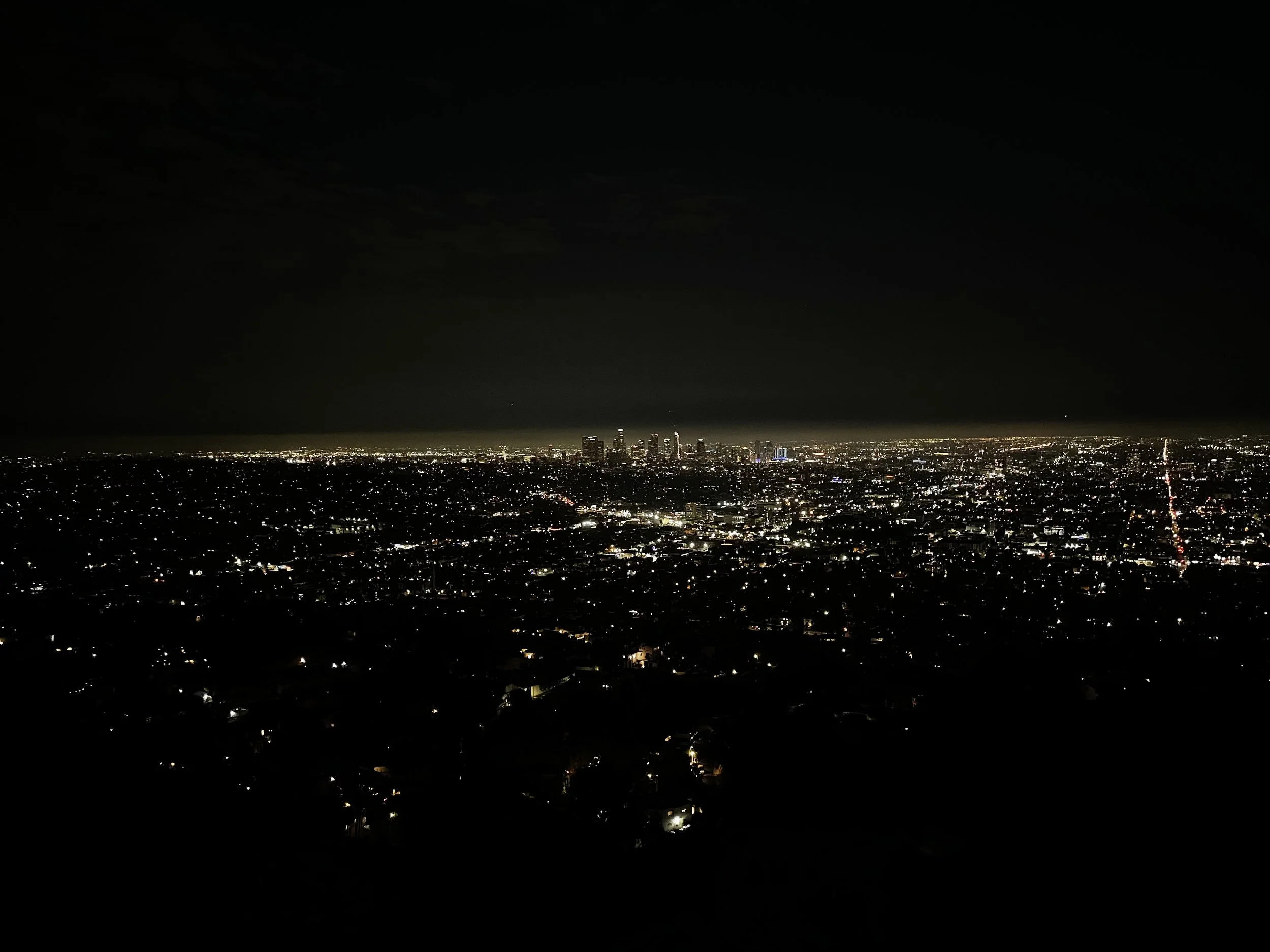 View of city from Griffith Observatory, Los Angeles, July 2022