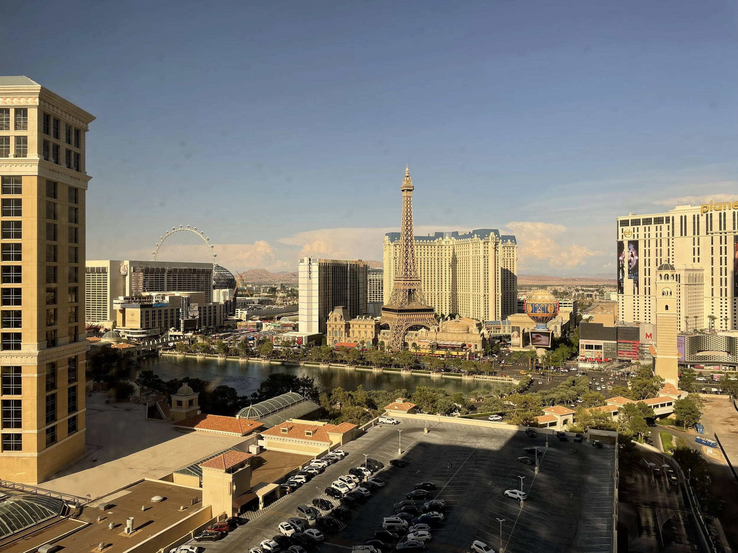 View from The Bellagio, Las Vegas, July 2022