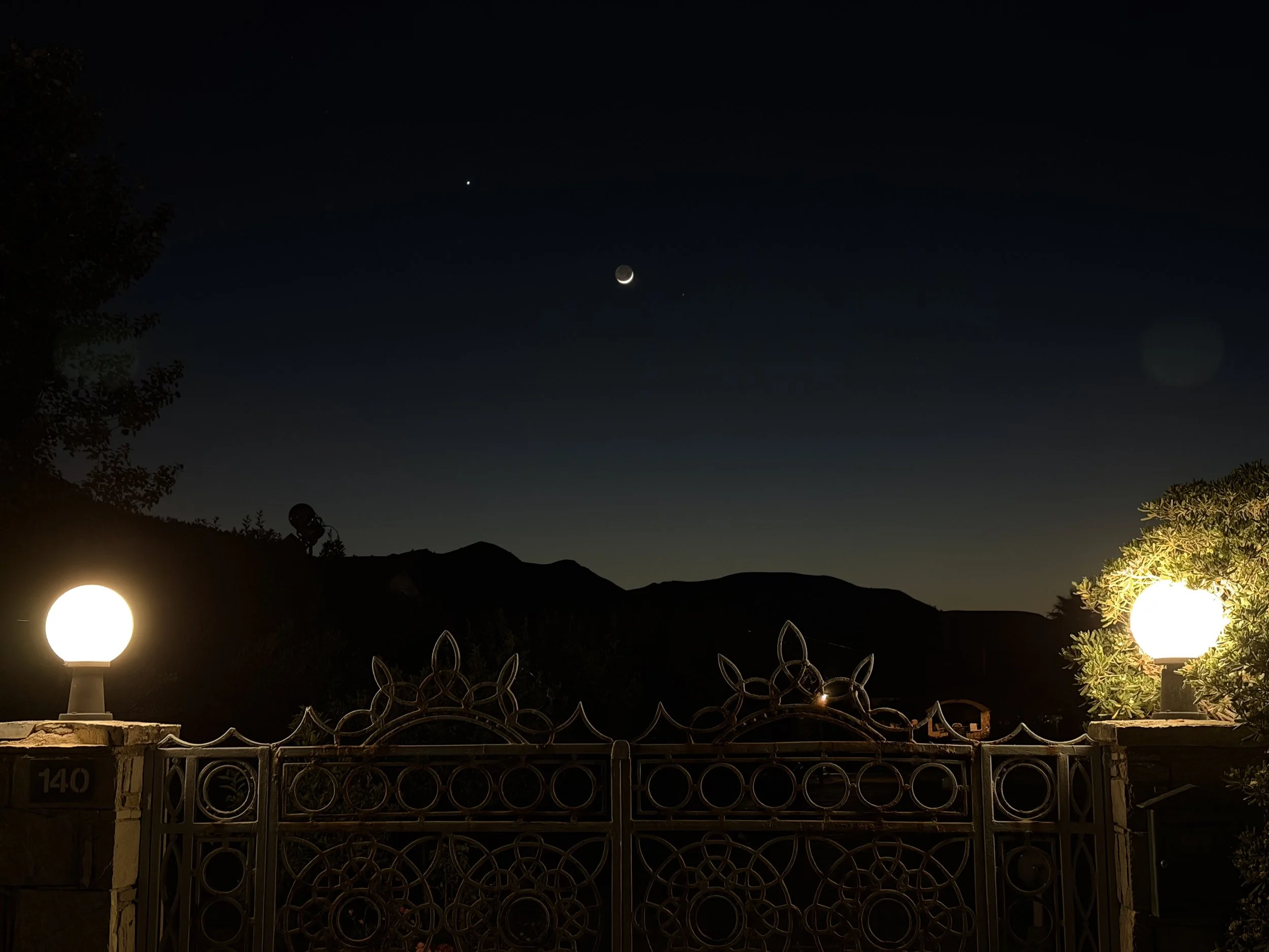 Unusual moon, Marathon Beach, Greece, May 2026