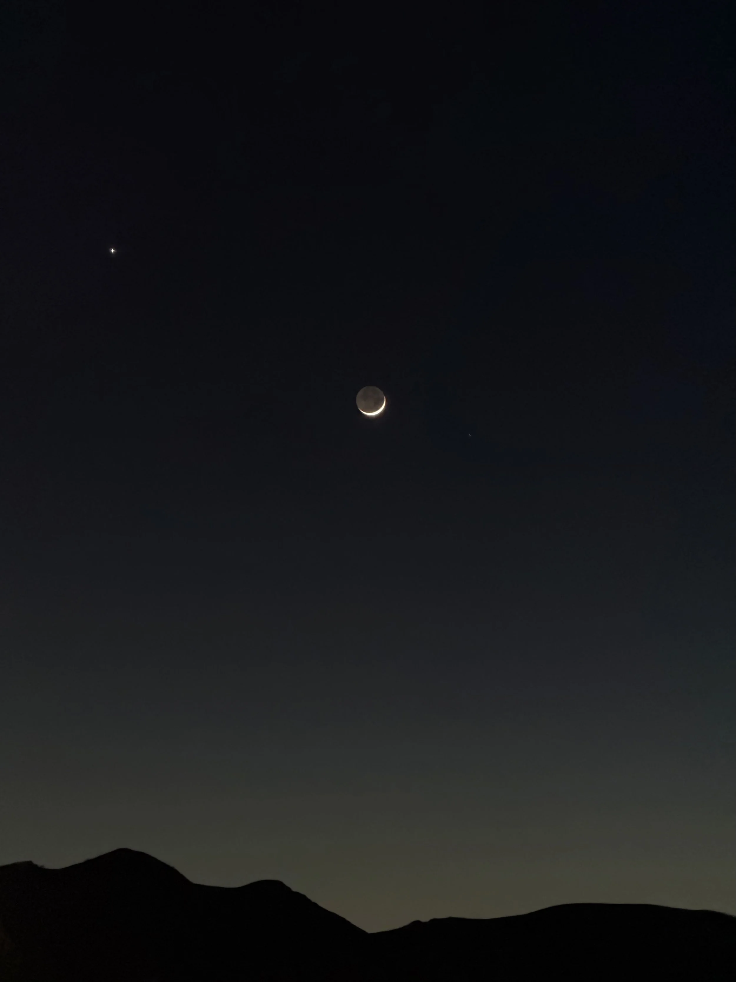 Unusual moon, Marathon Beach, Greece, May 2026