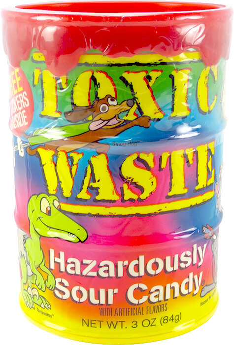 Toxic Waste Sour Candy & Bank