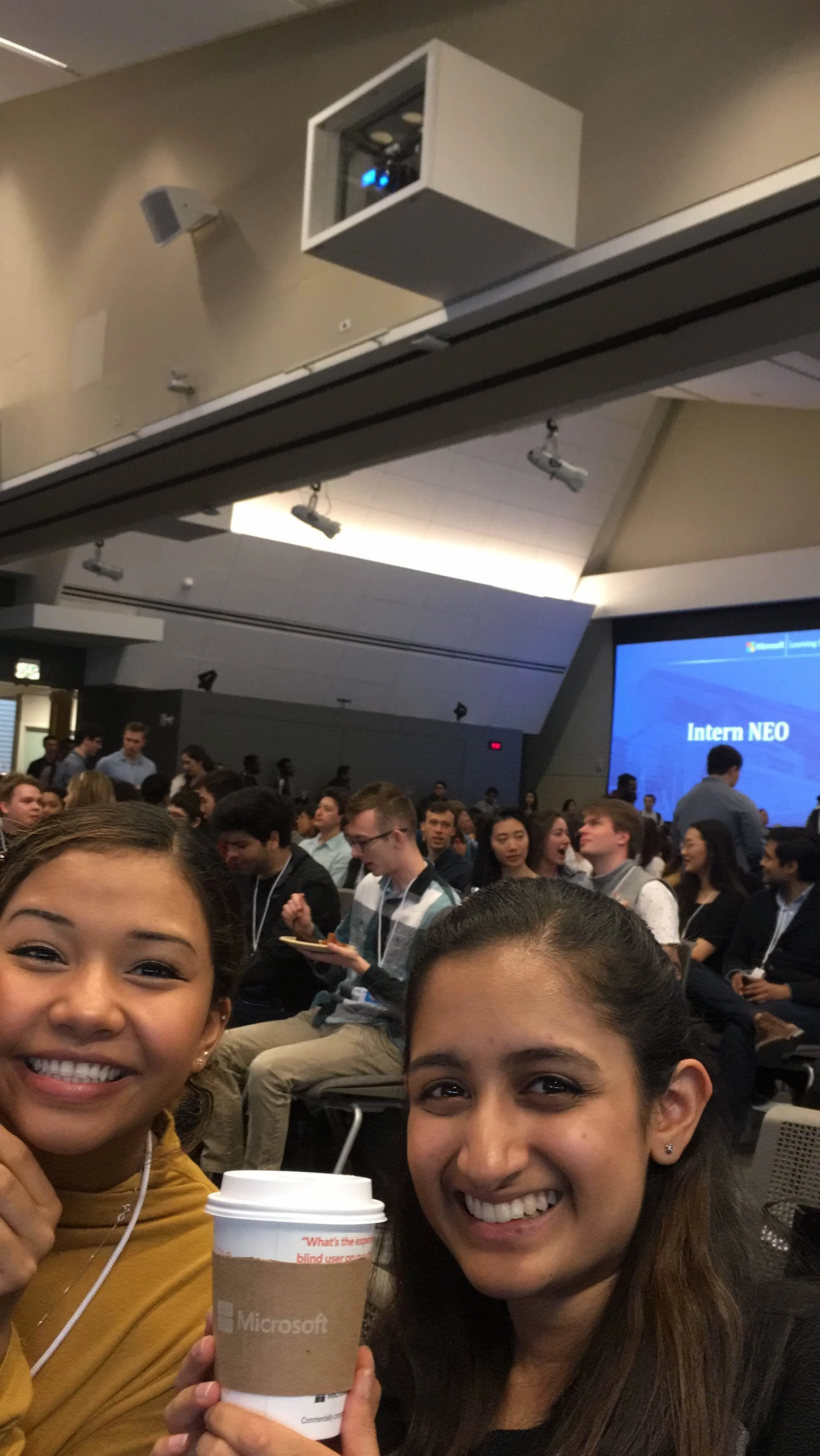 Two fellow interns at NEO!