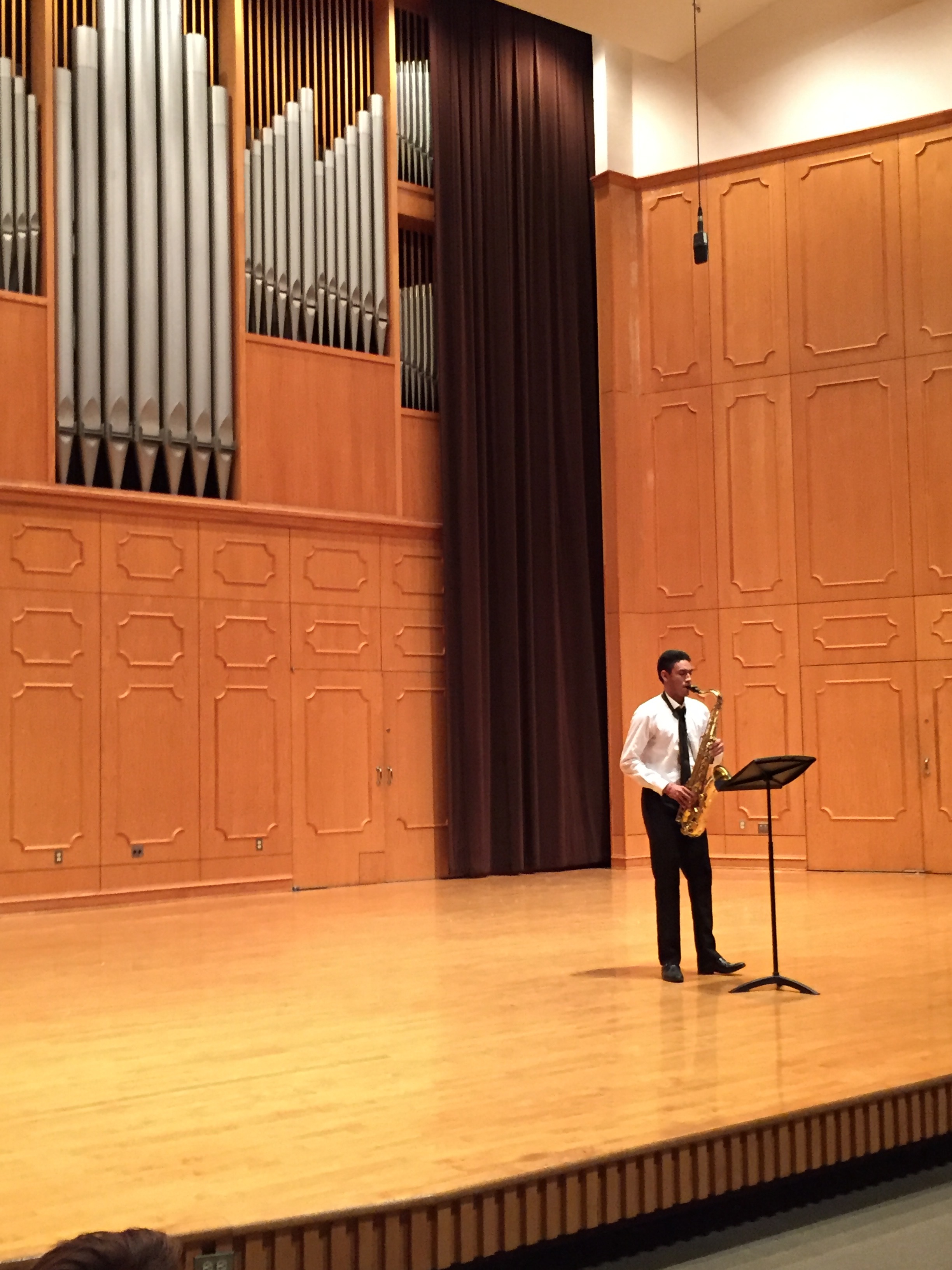  Cristian performing at the 2018 NSU Sax Studio Recital 