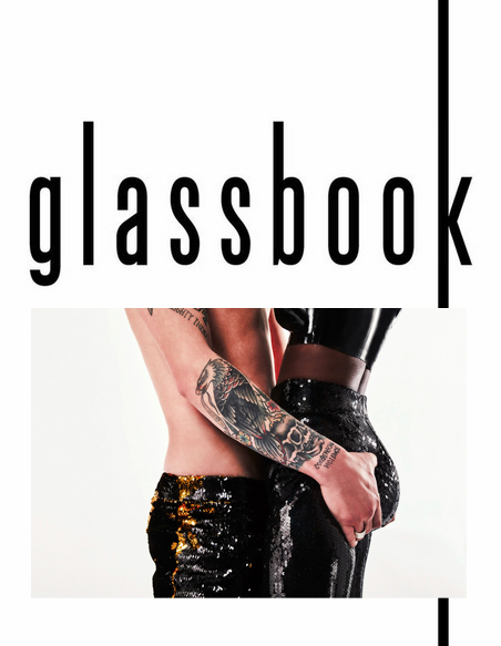 glassbook magazine fashion editorial holiday new years fashion gender neutral genderqueer kelsey randall gold and black brushable sequin low rise pants hipster rock'n'roll rock and roll rock star fashion style latex made-to-measure womenswear bridal custom bespoke handcrafted sustainable ethical local production manufacturing made in new york city nyc brooklyn bushwick emerging designer ones to watch new talent rising star best of american fashion young designer