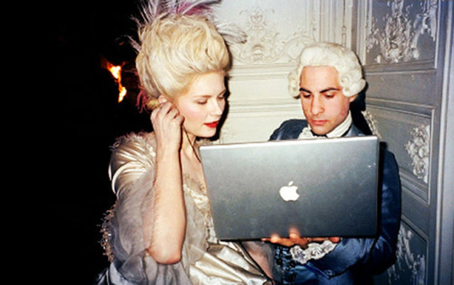 Dunst & Schwartzman on the set of Marie Antoinette (2006)