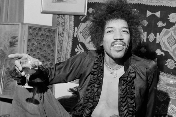 Jimi Hendrix in his London Flat circa 1968