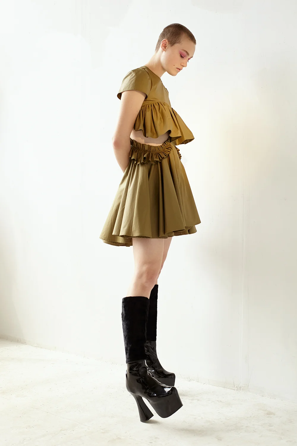 shop archive - collection III - olive open side dress - KELSEY RANDALL shop archive - collection III - olive open side dress - KELSEY RANDALL